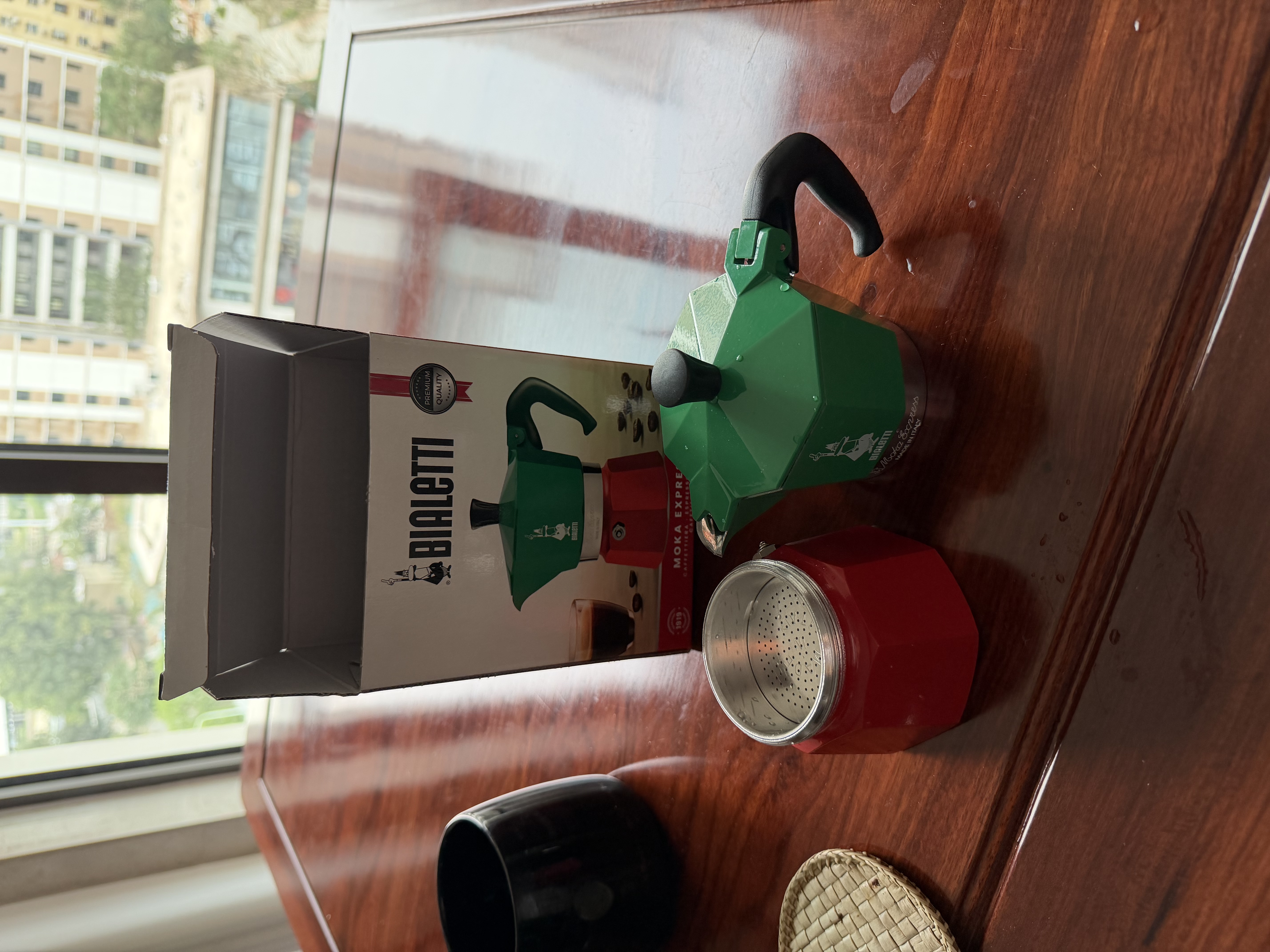 比乐蒂摩卡壶 意式咖啡壶咖啡机家用露营 原装进口 三色旗3杯份（单阀） 实拍图