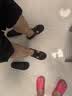 特步（XTEP）运动拖鞋子男款青少年洞洞鞋男士外穿秋季沙滩凉鞋男043黑色44-45 实拍图
