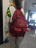 酷咖书包男潮牌初中高中大学生双肩包女大容量背包尼龙15.6英寸电脑包 红色大号 实拍图