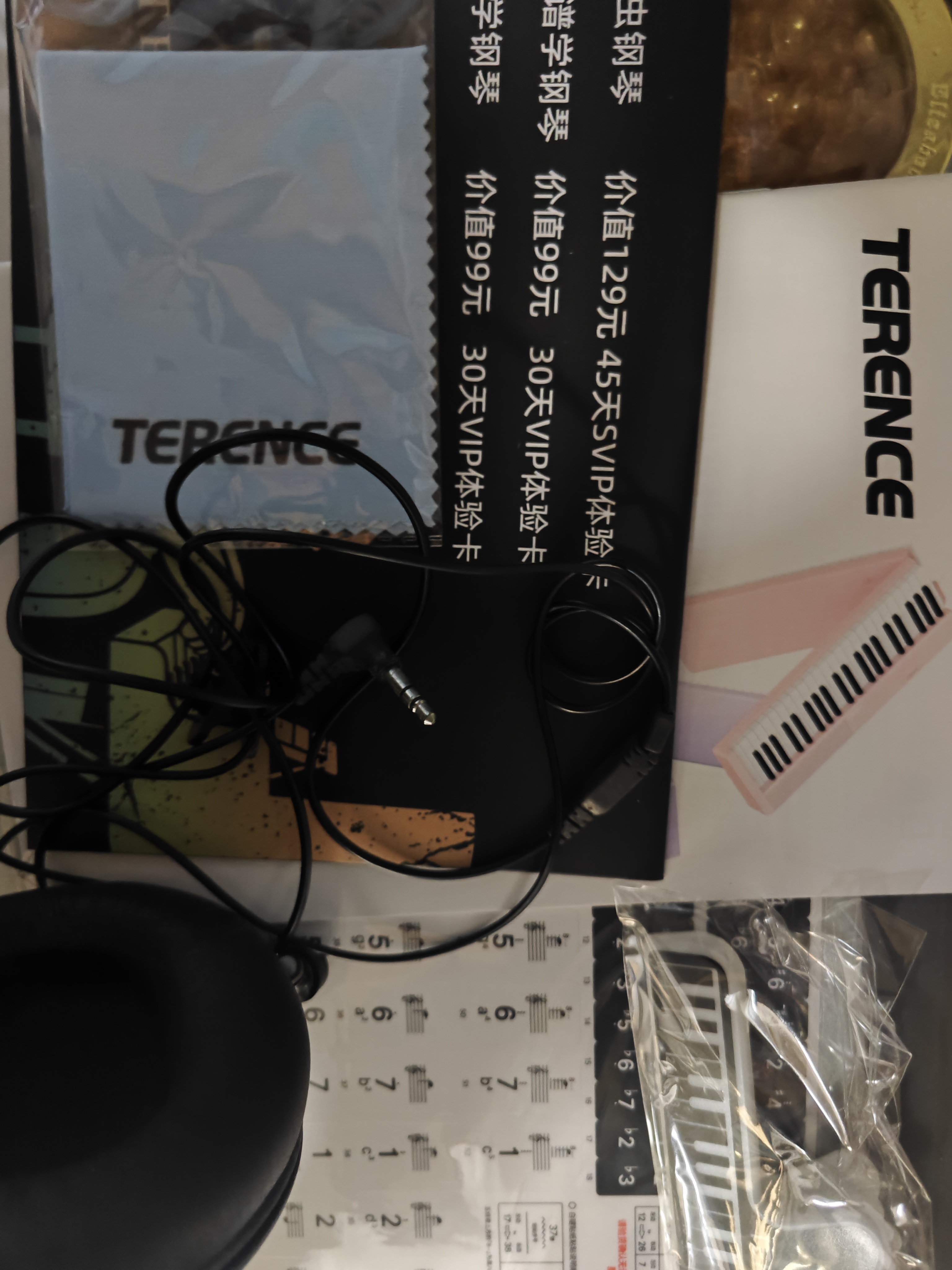 特伦斯折叠钢琴88键便携式电钢琴成人儿童电子琴重力度键盘V30pro钢琴 时尚白+专用琴包 实拍图