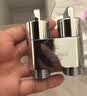 潜水艇（Submarine）F403一进二出三通角阀黄铜镀铬双把双控单独出水自带止水装置银色 实拍图