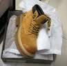 骆驼（CAMEL）王俊凯同款铠甲马丁靴高帮户外工装大黄靴男 GE122W7757T 金黄 42 实拍图