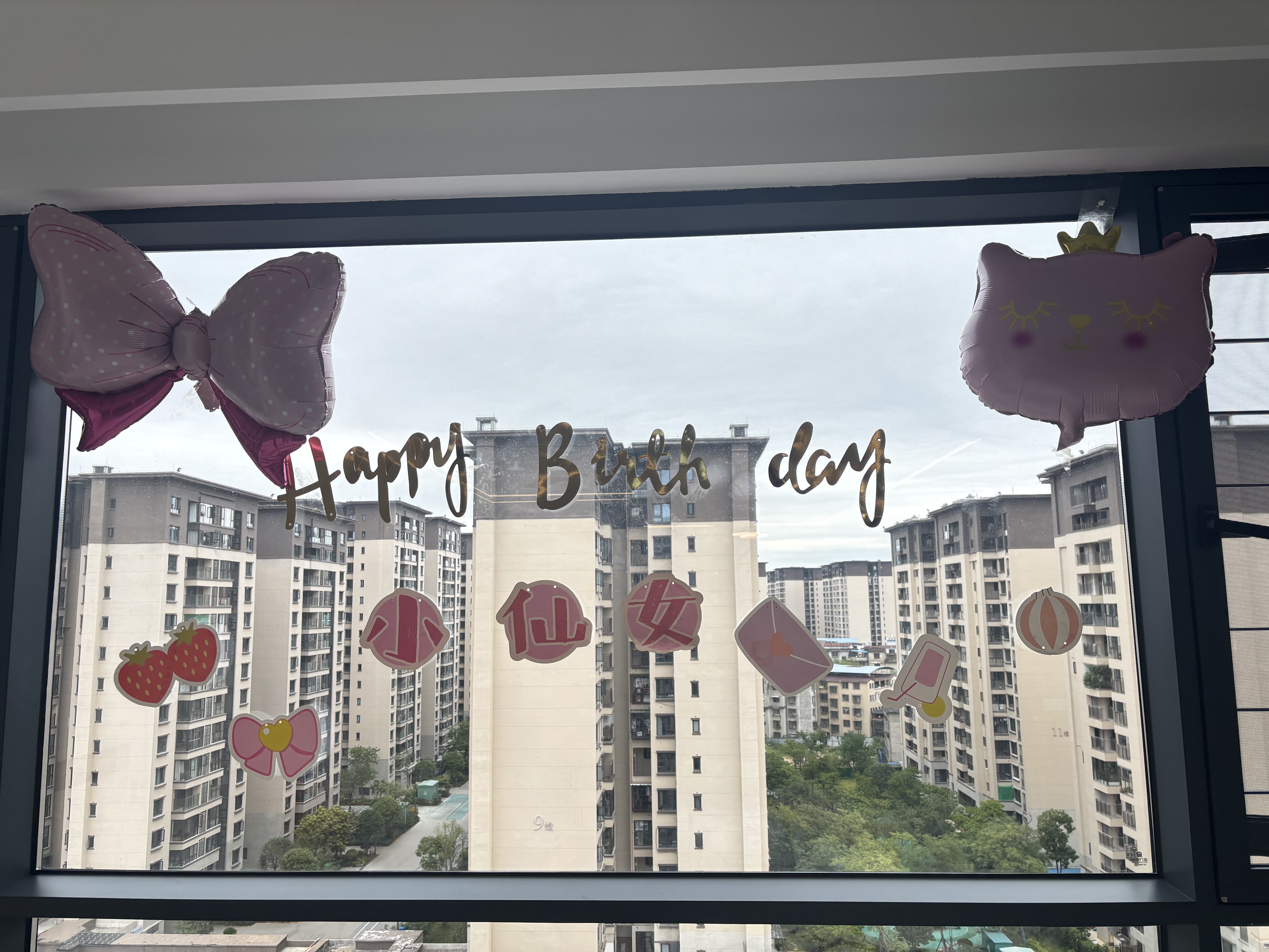 多美忆生日场景布置女孩生日气球儿童道具氛围装饰快乐桌飘装扮粉色套餐 实拍图