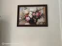 良木美式餐厅装饰画牡丹花油画客厅挂画欧式餐厅高级感壁画2026新款 A款富贵牡丹+复古棕框 40*60cm 皮纹膜画面HC3【经典皮纹肌理】 实拍图
