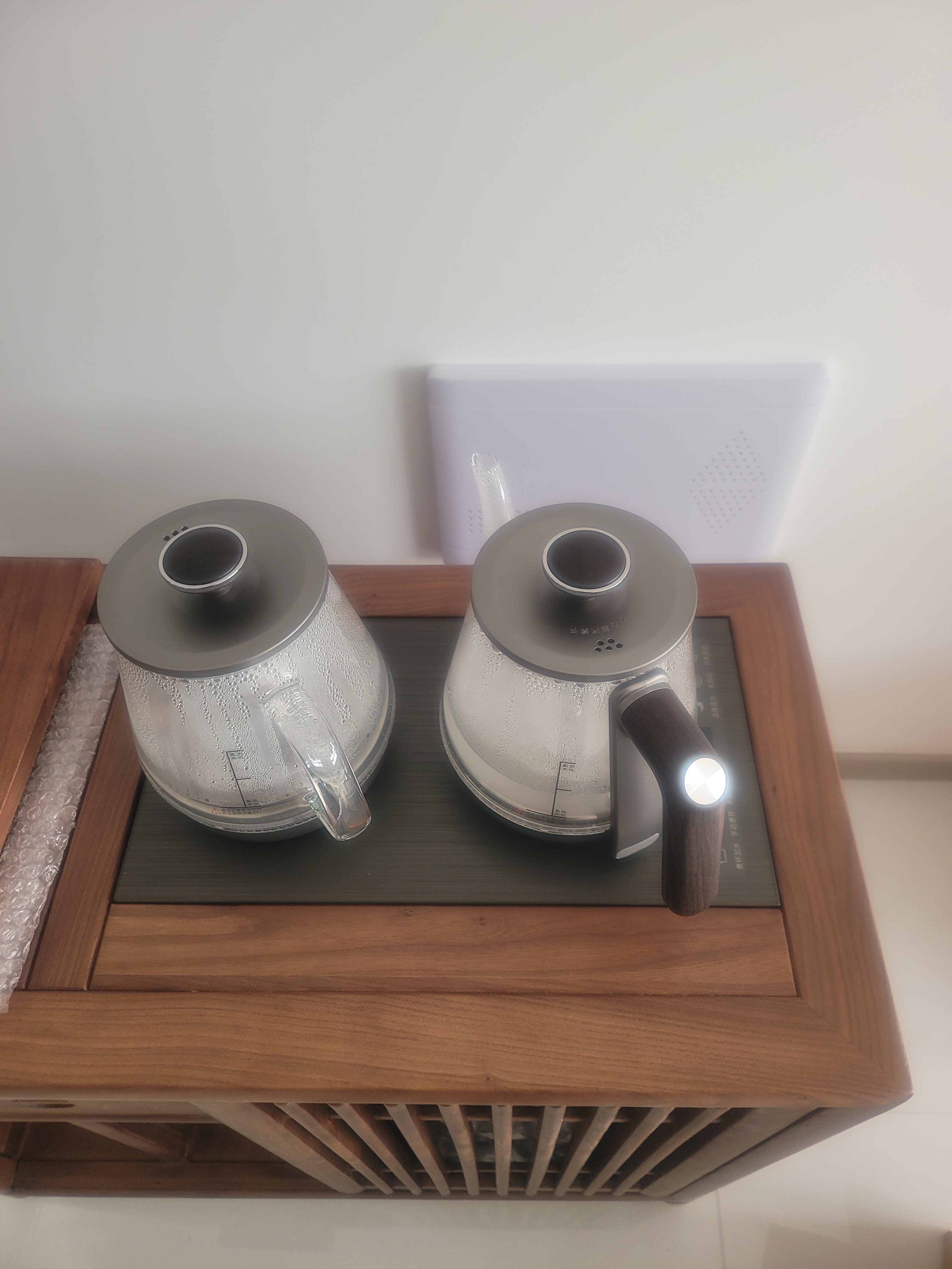 FUNORK全自动上水电热水壶 茶台烧水壶家用办公一体机茶桌茶几嵌入式茶具电茶炉套装 RY-10钛灰色蒸茶款 实拍图