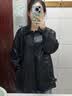 fano studios范洛Fano 2026春季新款复古翻领黑色环保pu皮衣机车服夹克外套女 黑色 S 实拍图