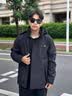斯凯奇（Skechers）男士三合一冲锋夹克衣2026新款连帽防风防泼水外套 碳黑 XL 实拍图