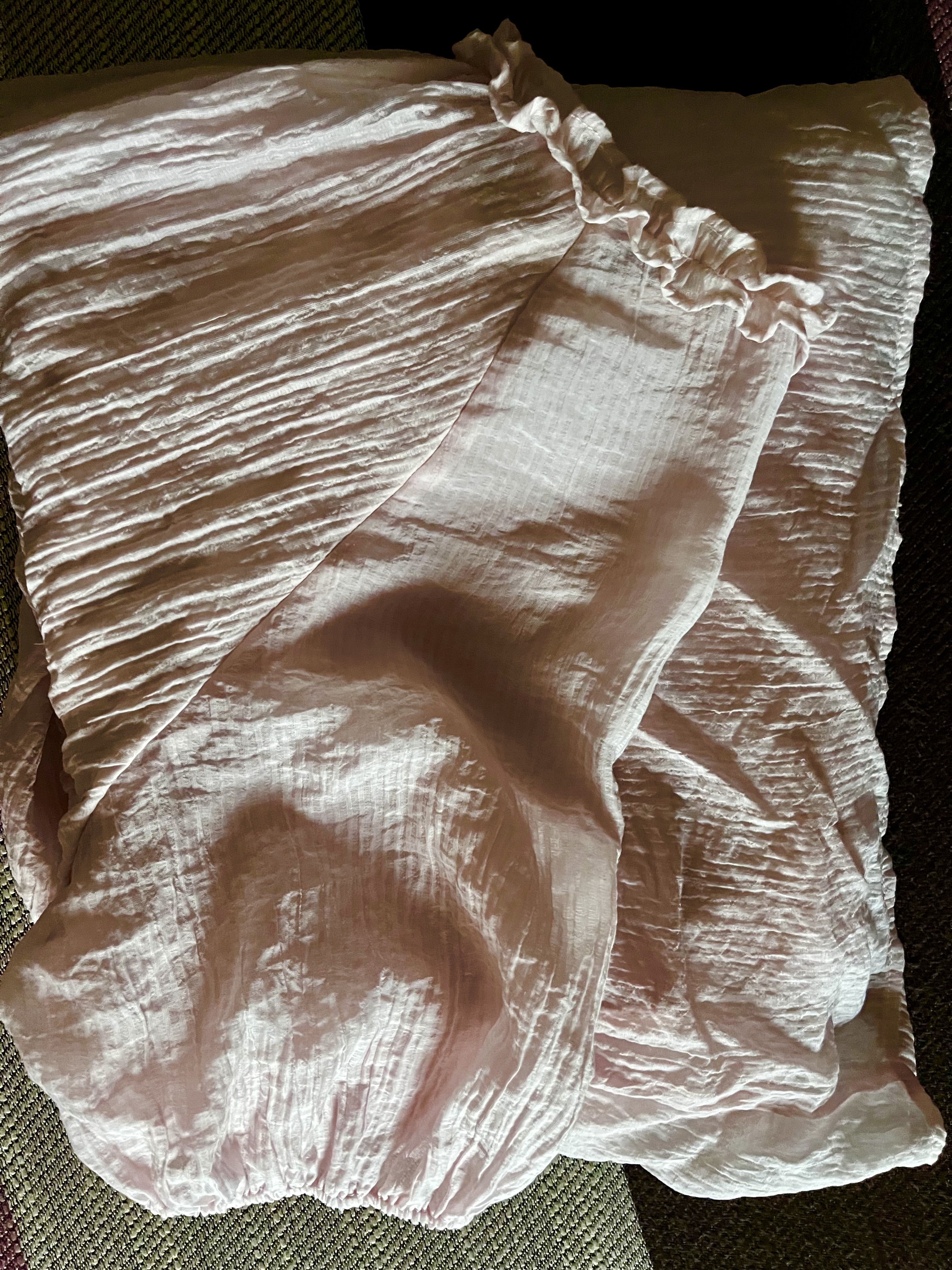 德玛纳【轻氧莱赛尔】夏季浪漫法式木耳边圆领娃娃裙可脱卸腰带女连衣裙 实拍图