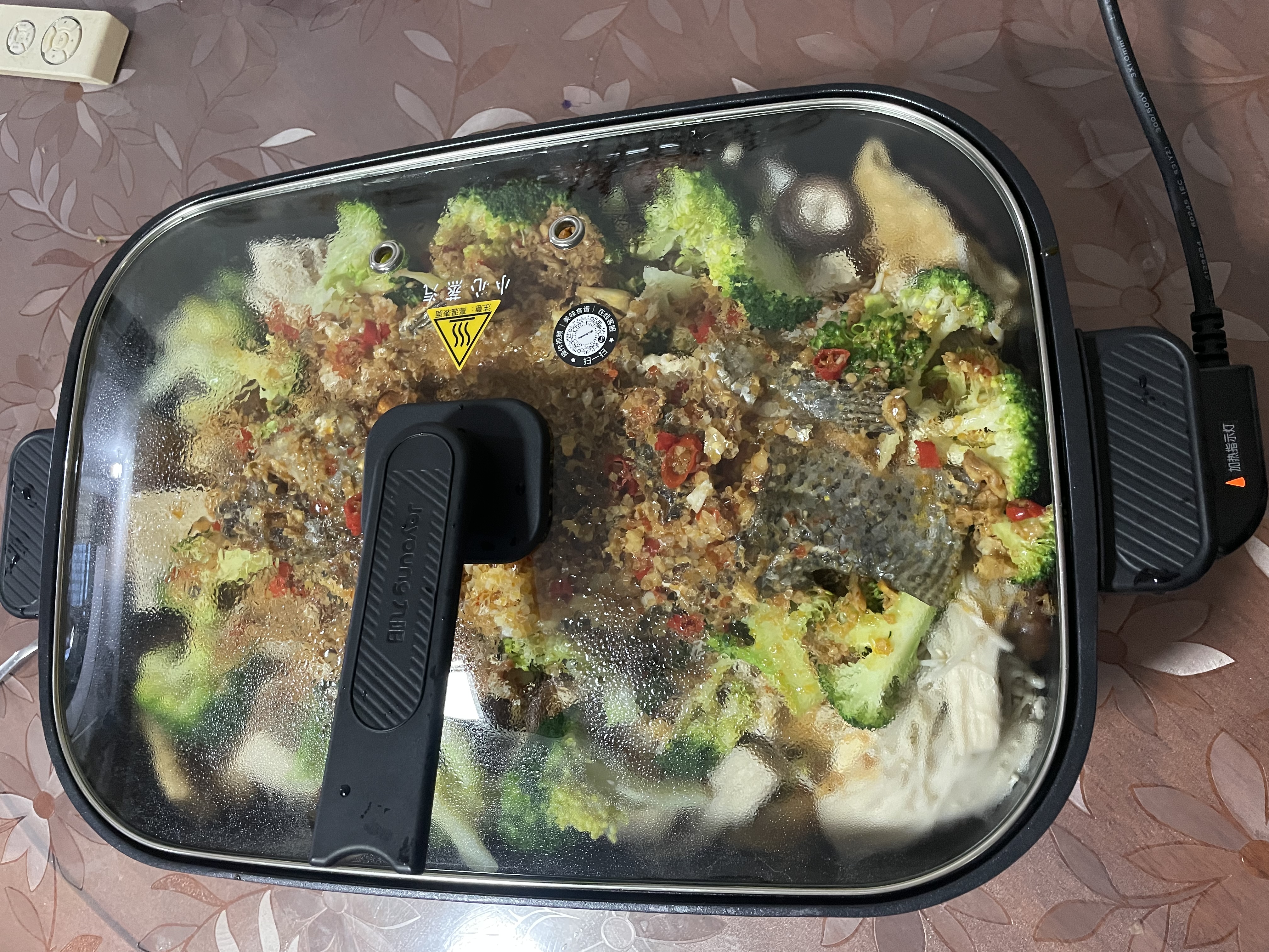 九阳 烤鱼锅烤涮一体两用锅电火锅10L升大容量专用锅长方形烤鱼炉电烤锅纸包鱼多用途锅烤肉电煮锅 10L 大容量可烤5斤大鱼G888 实拍图