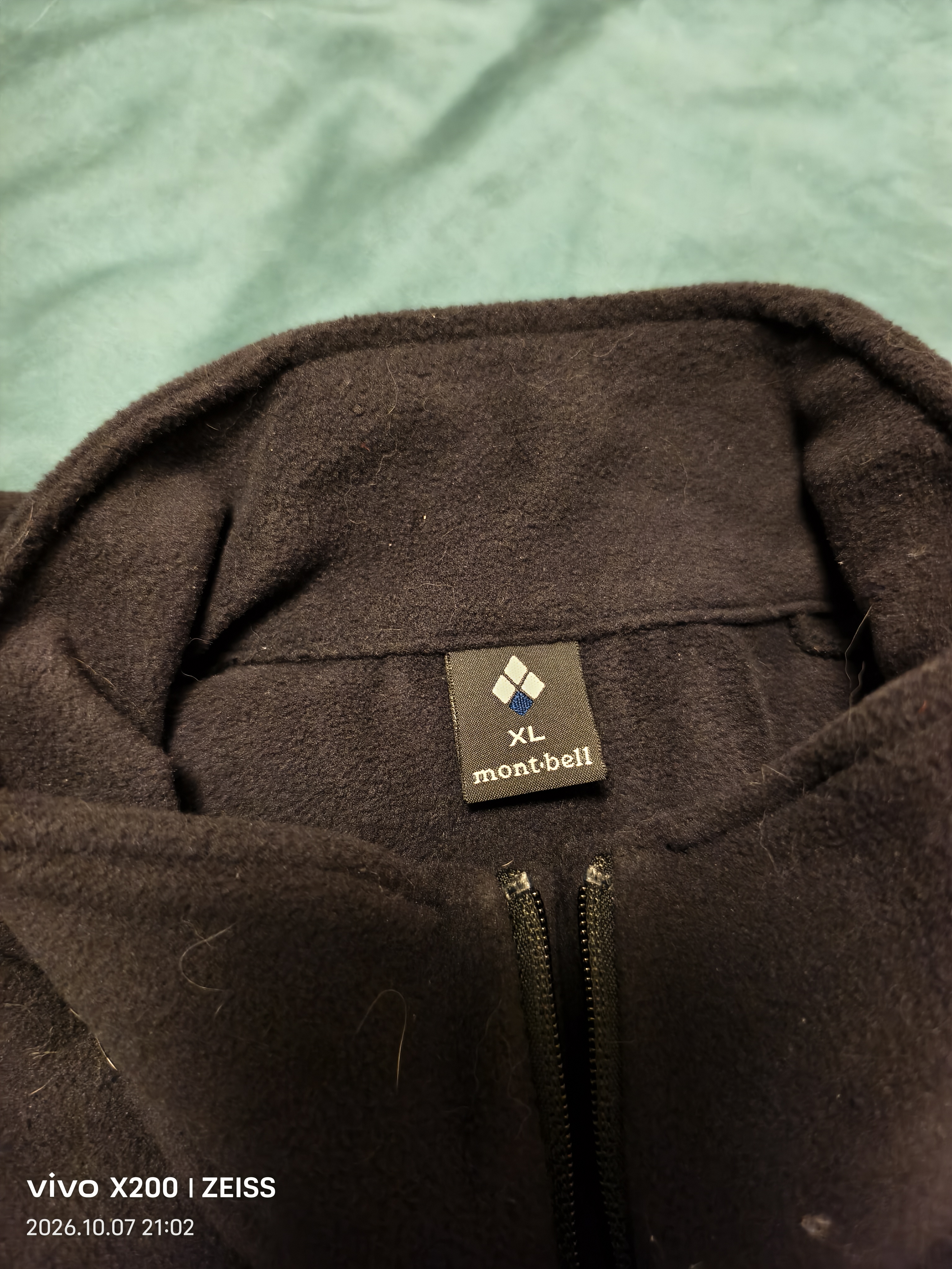 mont·bell 户外抓绒衣冲锋衣内胆男轻薄开衫内搭保暖上衣 1114881 BK黑色 XL 实拍图