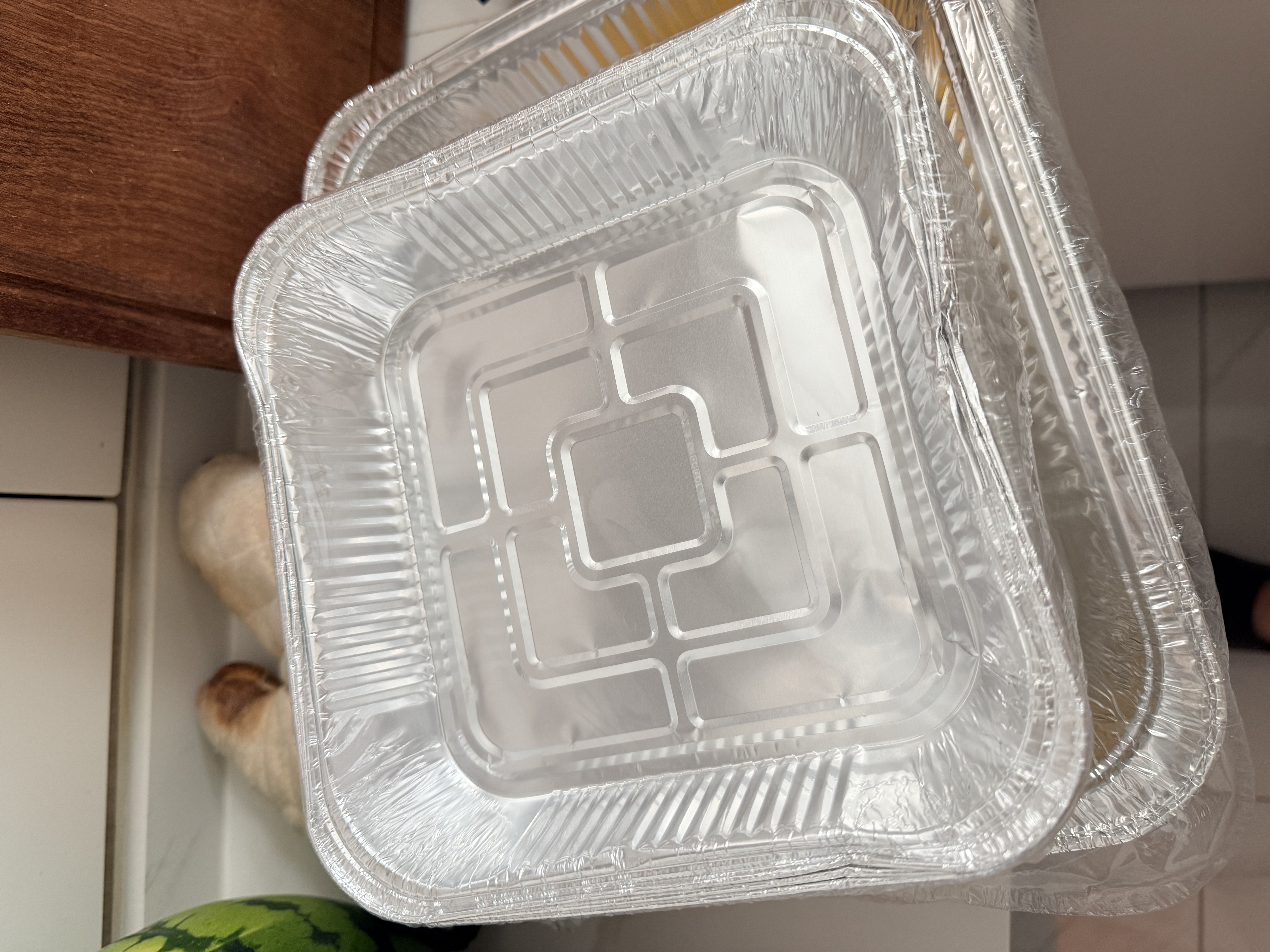 炊大皇 烧烤锡纸盘3L10个 烤鱼烤肉一次性锡纸盒铝箔盒烘焙烤箱露营野餐 实拍图