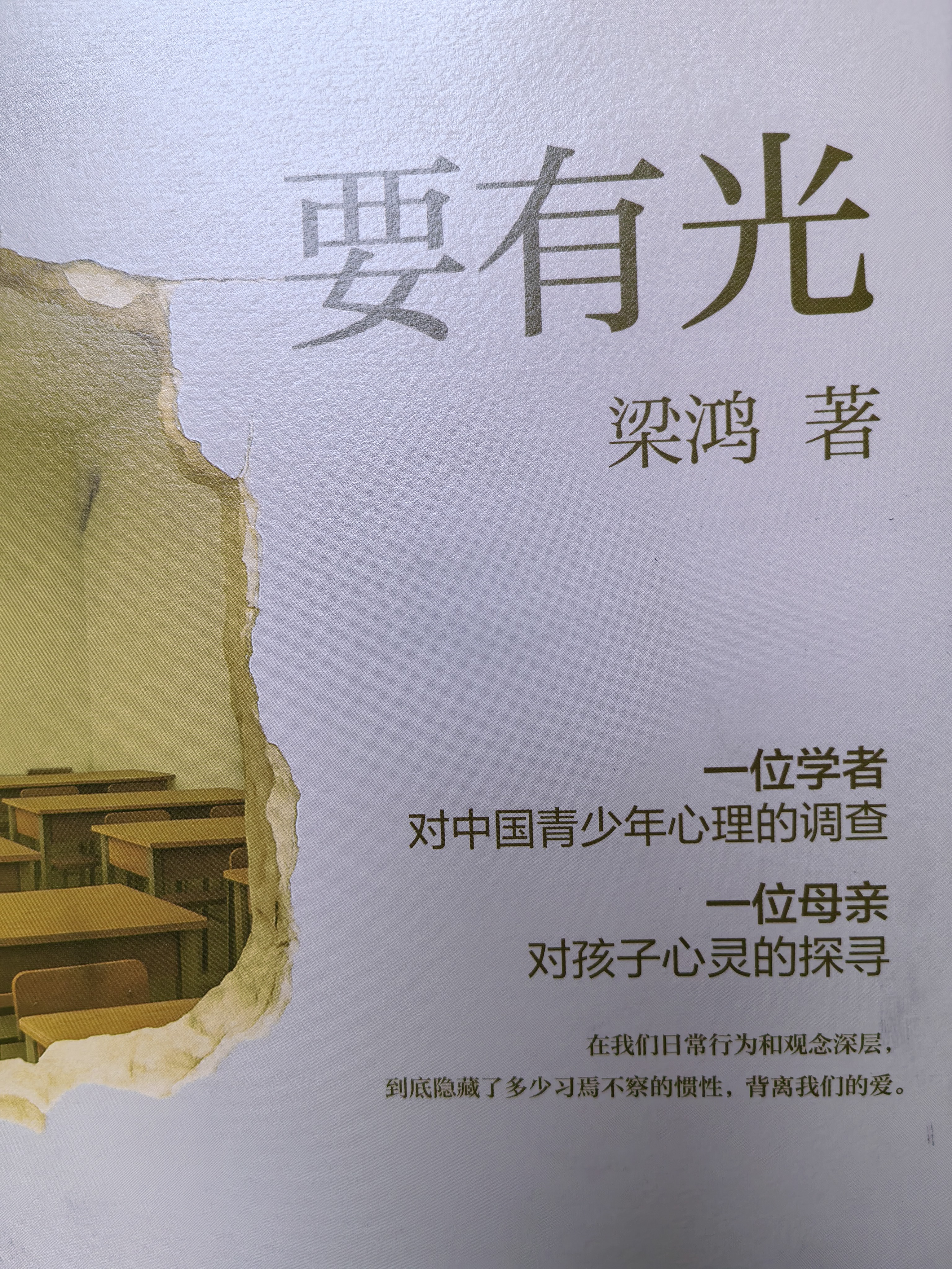 要有光 梁鸿著 第九届鲁迅文学奖 第二十一届文津图书奖获奖作品 中国青少年心理调查实录 非虚构代表作家 城市 乡村 学校 家庭 社会 梁庄三部曲 罗翔推荐 中信出版社 实拍图