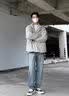 7家优品美式复古牛仔裤男士春秋冬季款宽松直筒休闲裤子7J15 复古蓝 XL 实拍图