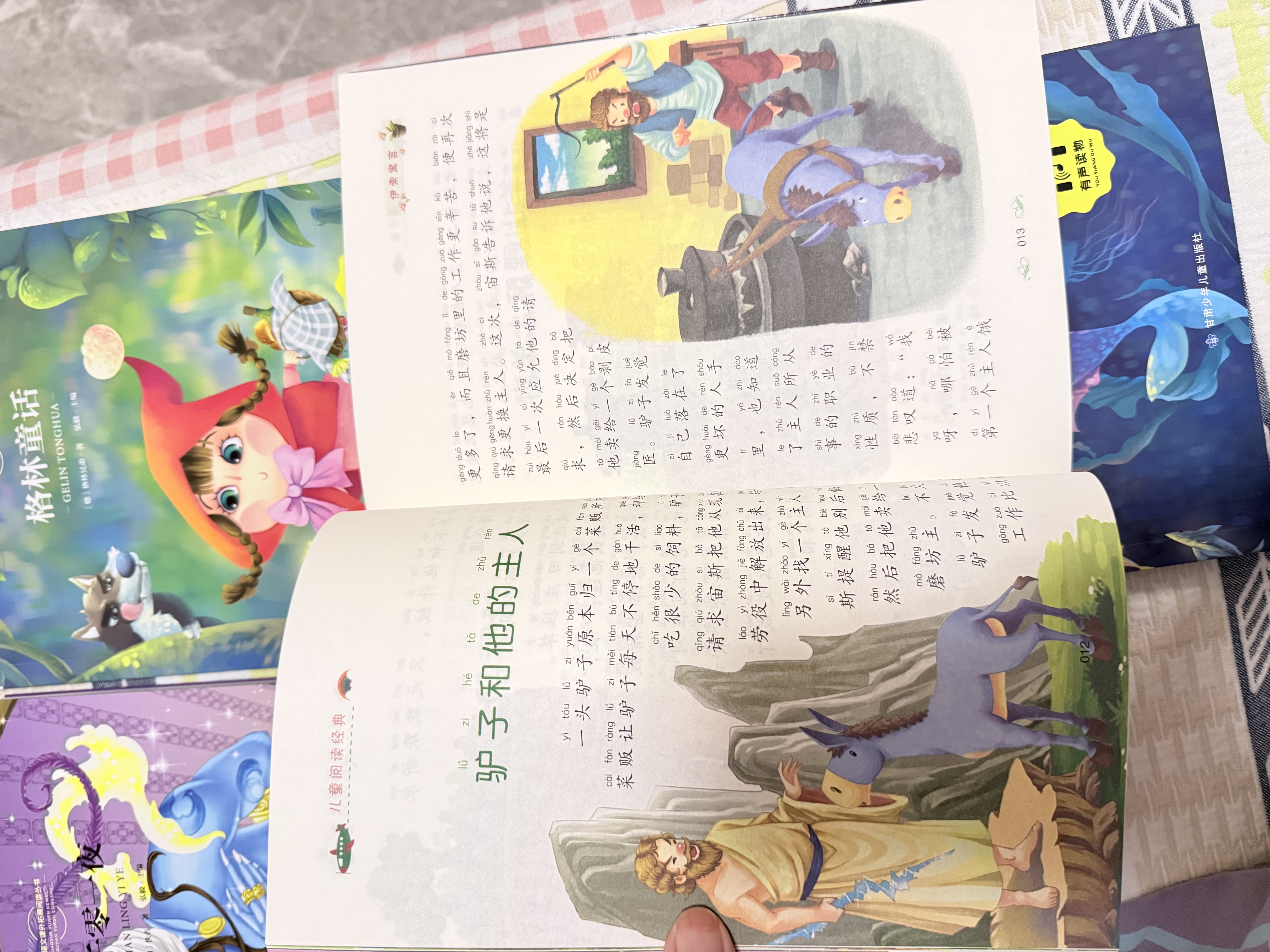 安徒生童话全集注音版全4册（格林童话+伊索寓言+一千零一夜）赠词汇知识表墙贴小学生课外阅读儿童故事  晒单实拍图