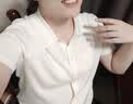 优衣库精纺美利奴羊毛混纺POLO领针织开衫/短袖女装T恤外套485307 01 乳白色 L 实拍图