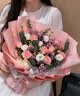 馨仪鲜花速递玫瑰向日葵康乃馨花束送女友老婆生日礼物同城配送 11朵粉玫瑰混搭花束 实拍图