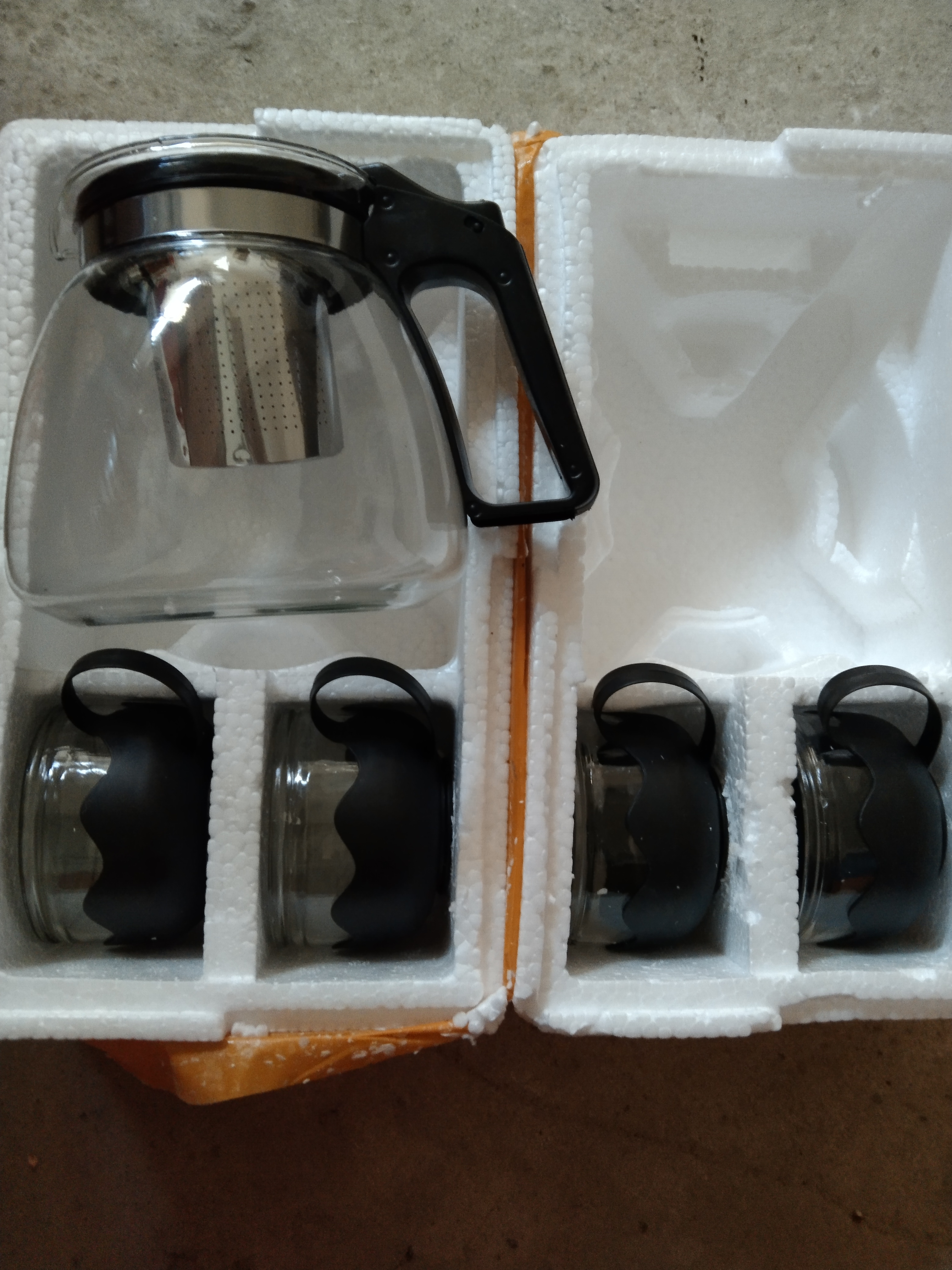 【京东物流】茶壶套装整套茶具大容量玻璃茶杯带滤网耐高温泡茶具 1000ML一壶+四杯套装【无茶盘】 实拍图