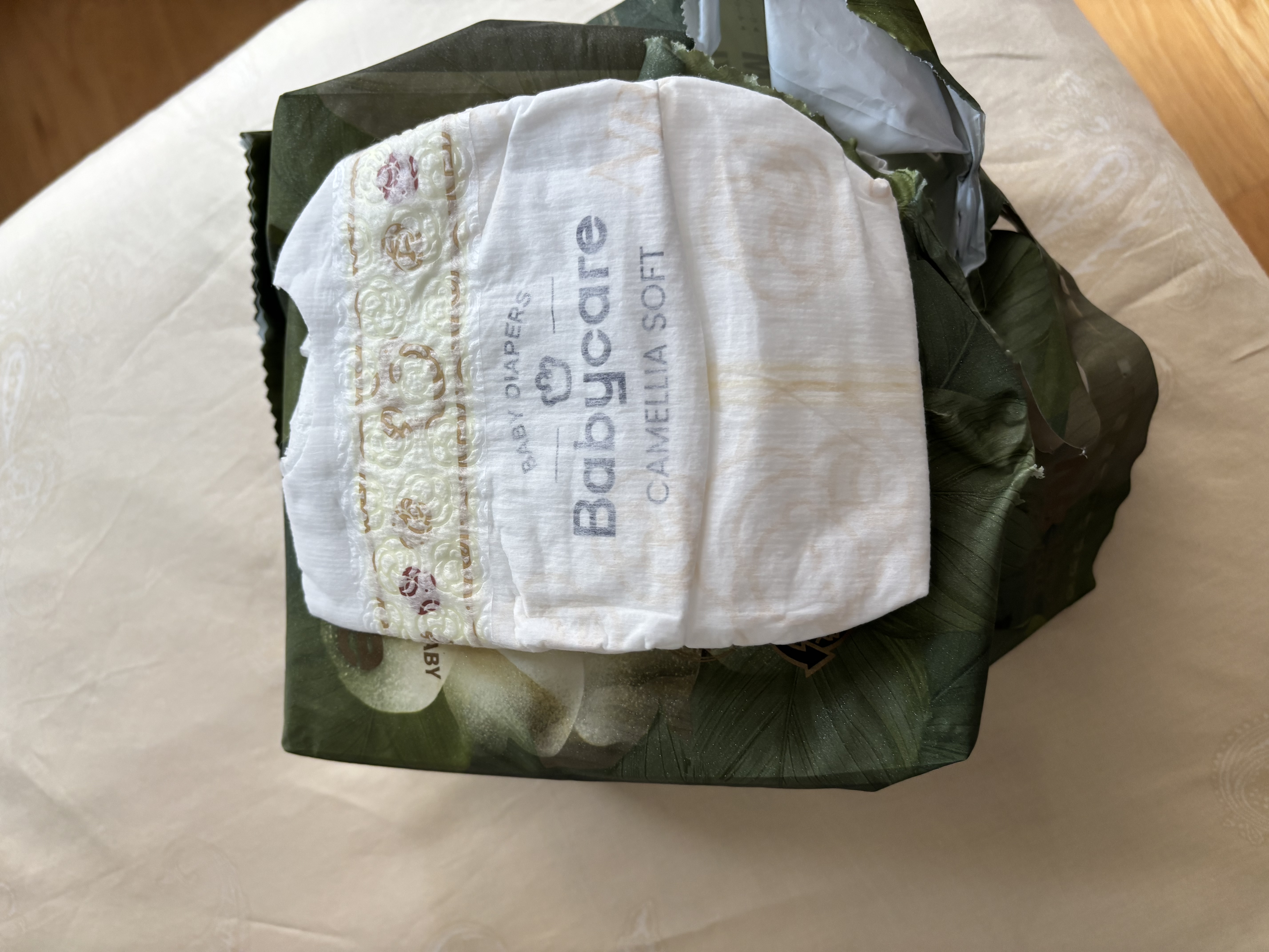 babycare金山茶花纸尿裤尝鲜装NB码22片(<5kg)新生儿花苞新生柔婴儿尿不湿 实拍图