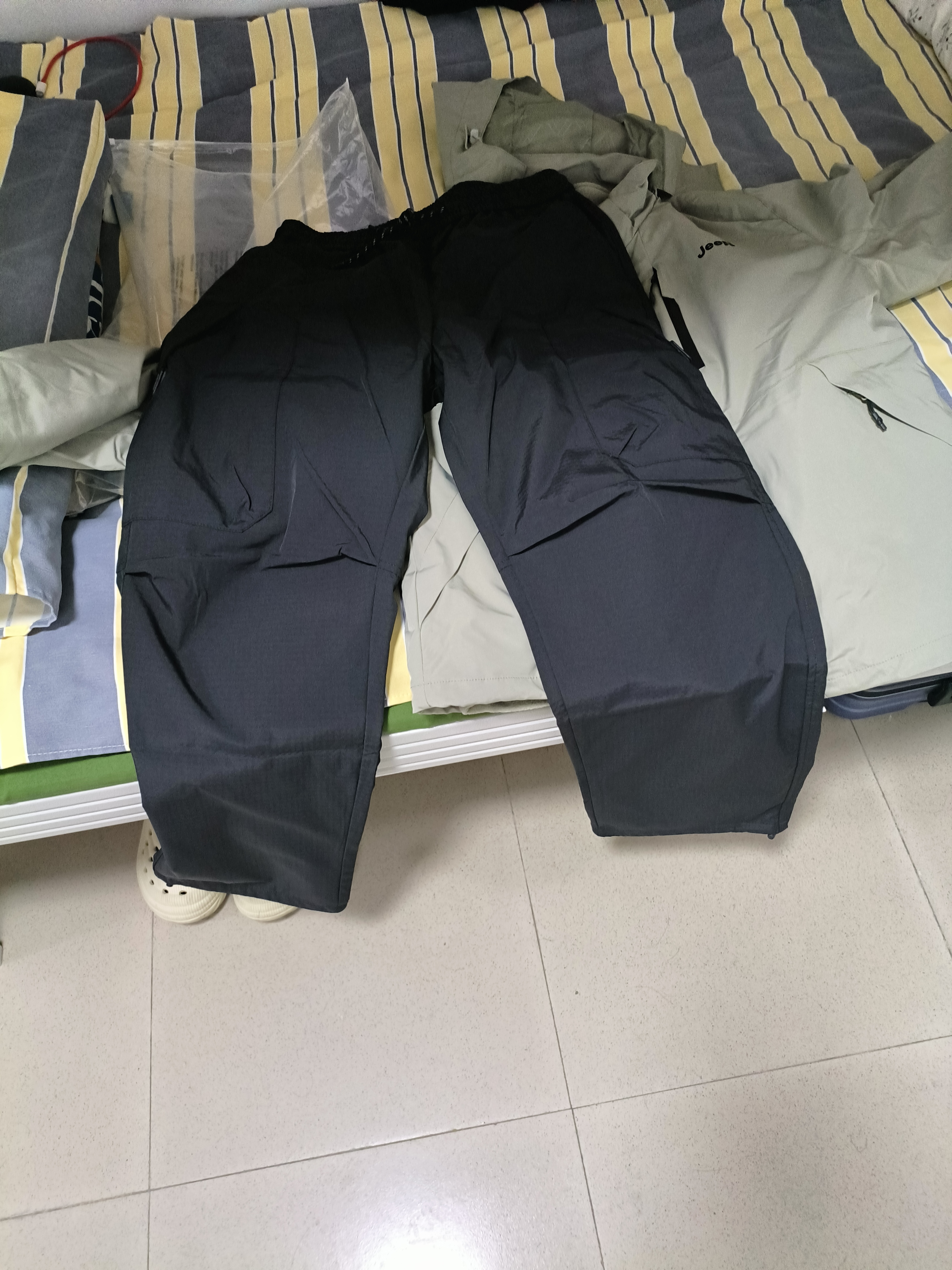 贵色高端美式户外工装冲锋裤男春秋季速干运动防水休闲直筒长裤子 实拍图