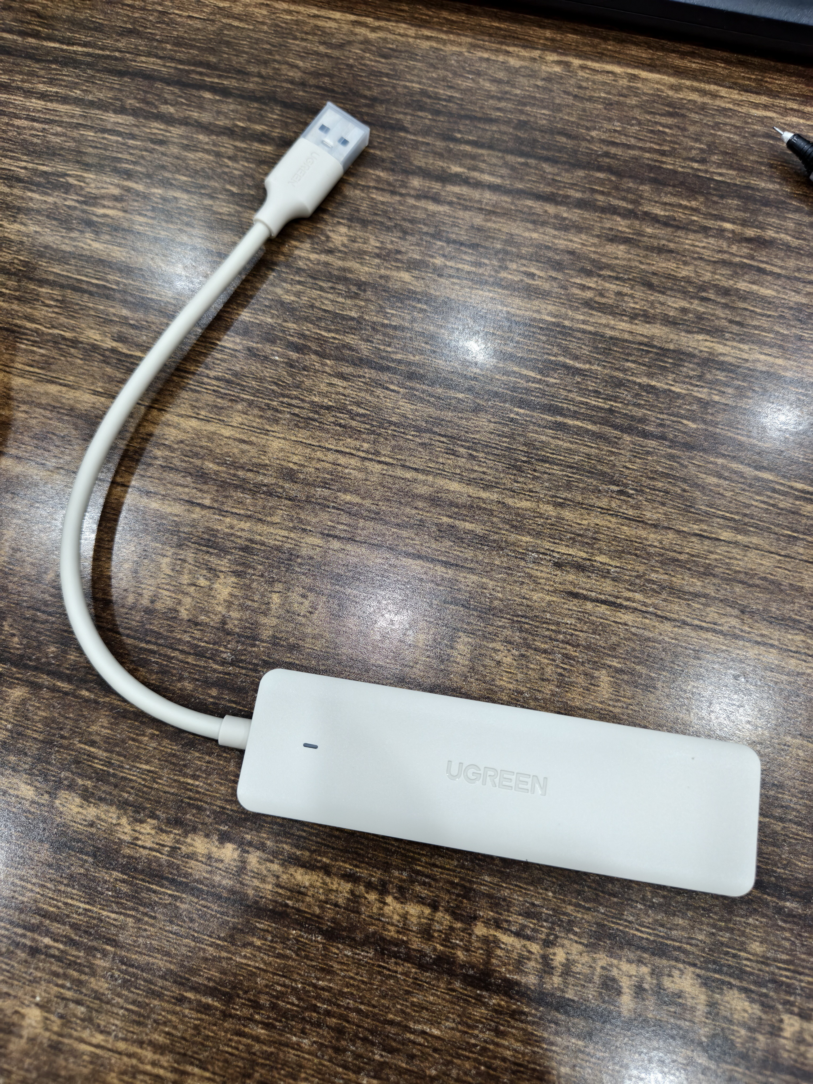 绿联USB3.0扩展器 扩展坞高速4口分线器 拓展电脑多接口HUB集线器 转换转接头延长线 0.15米 奶茶色 实拍图