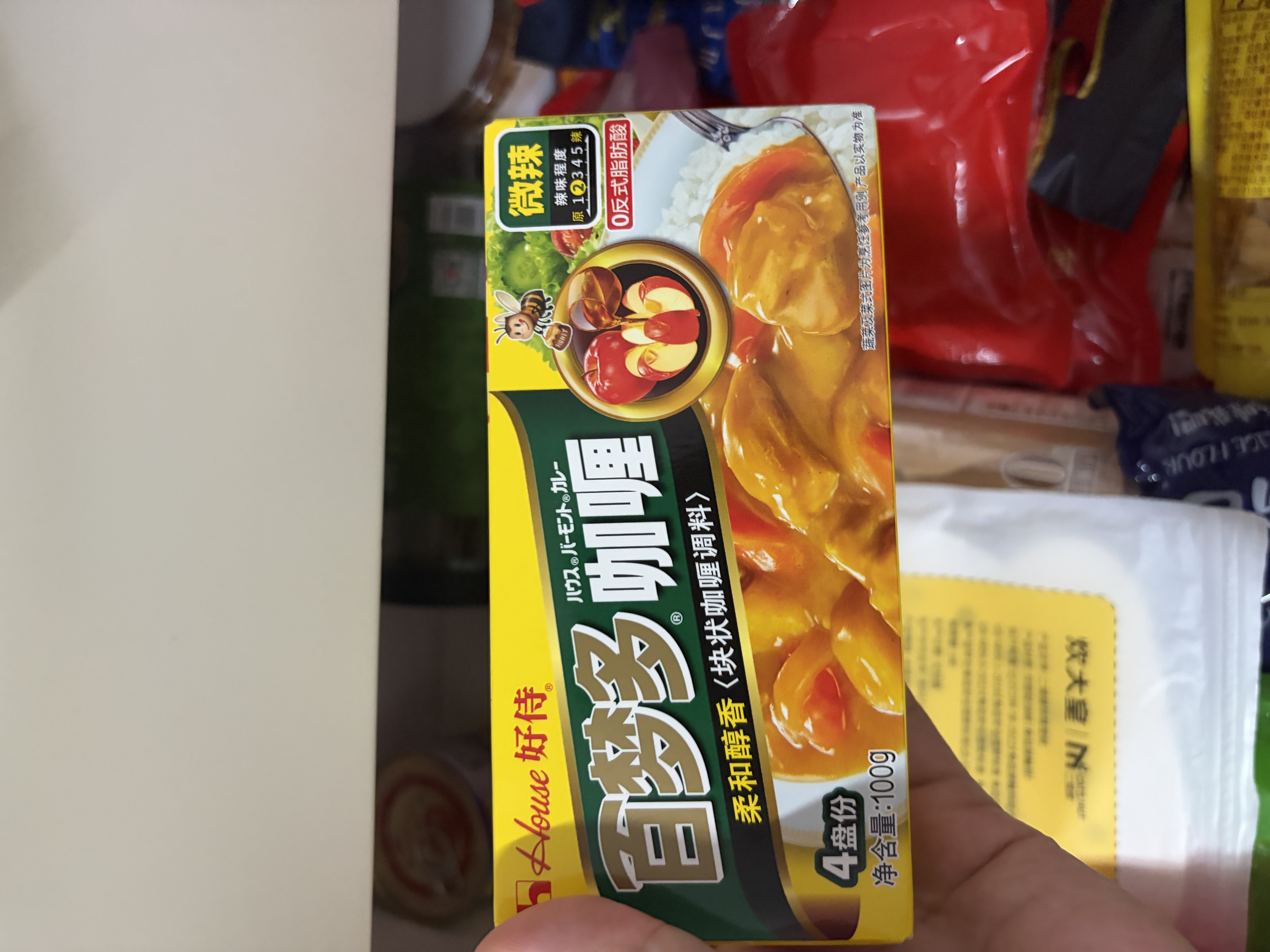 好侍（HOUSE）百梦多咖喱块 微辣 100g/盒 日式块状咖喱调味料  2-4人份 实拍图