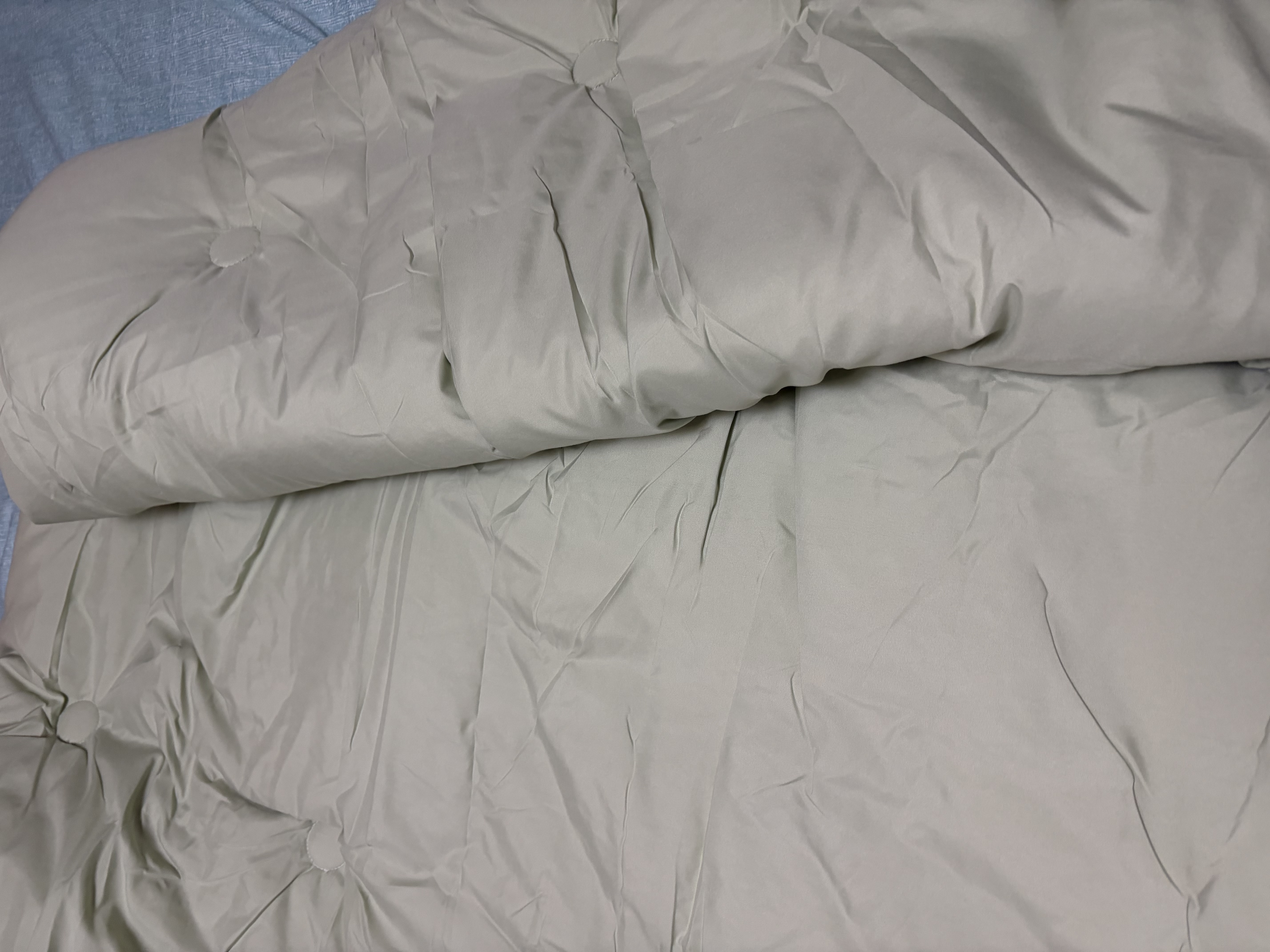 猫人A类大豆纤维被子春秋被冬季1.5x2米棉被芯四季通用单双人空调被褥 猫人米绿【A类裸睡级面料】 【春秋被】150x200cm约重4斤 实拍图