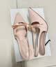 CHARLES&KEITH缎面蝴蝶结尖头高跟凉鞋女生日礼物送女友CK1-60361556 Light Pink浅粉色 38 实拍图