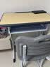 小学生学校同款书桌可升降家用学习桌儿童写字课桌椅套装 【学校同款】双柱桌椅（4cm铁柱）+木色【限时亏本】 标准 实拍图