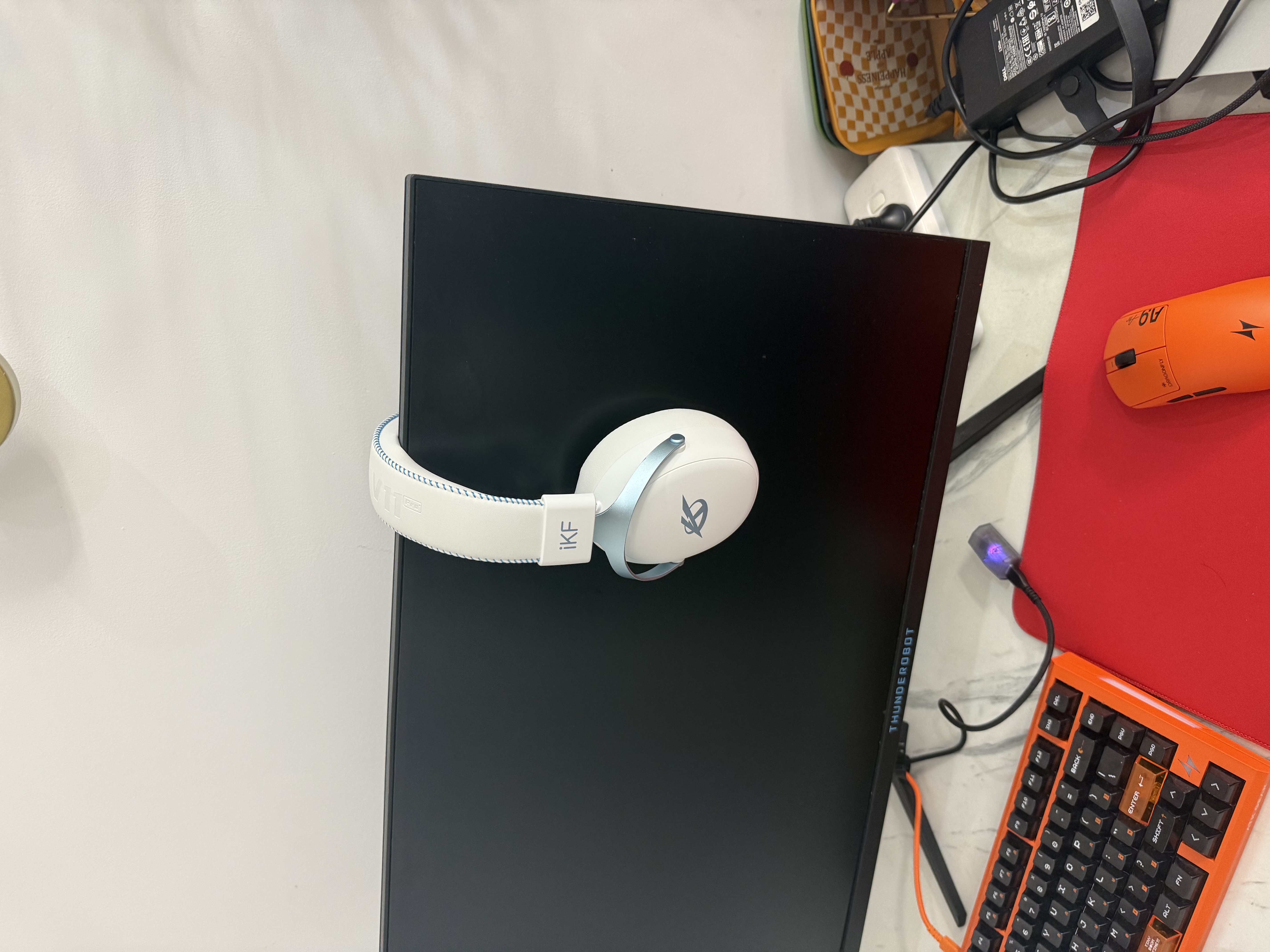 iKF V11 Pro2.0四模游戏耳机头戴式无线电竞屏显2.4G蓝牙FPS专用7.1声场三角洲驱动听声辨位  白蓝色 实拍图