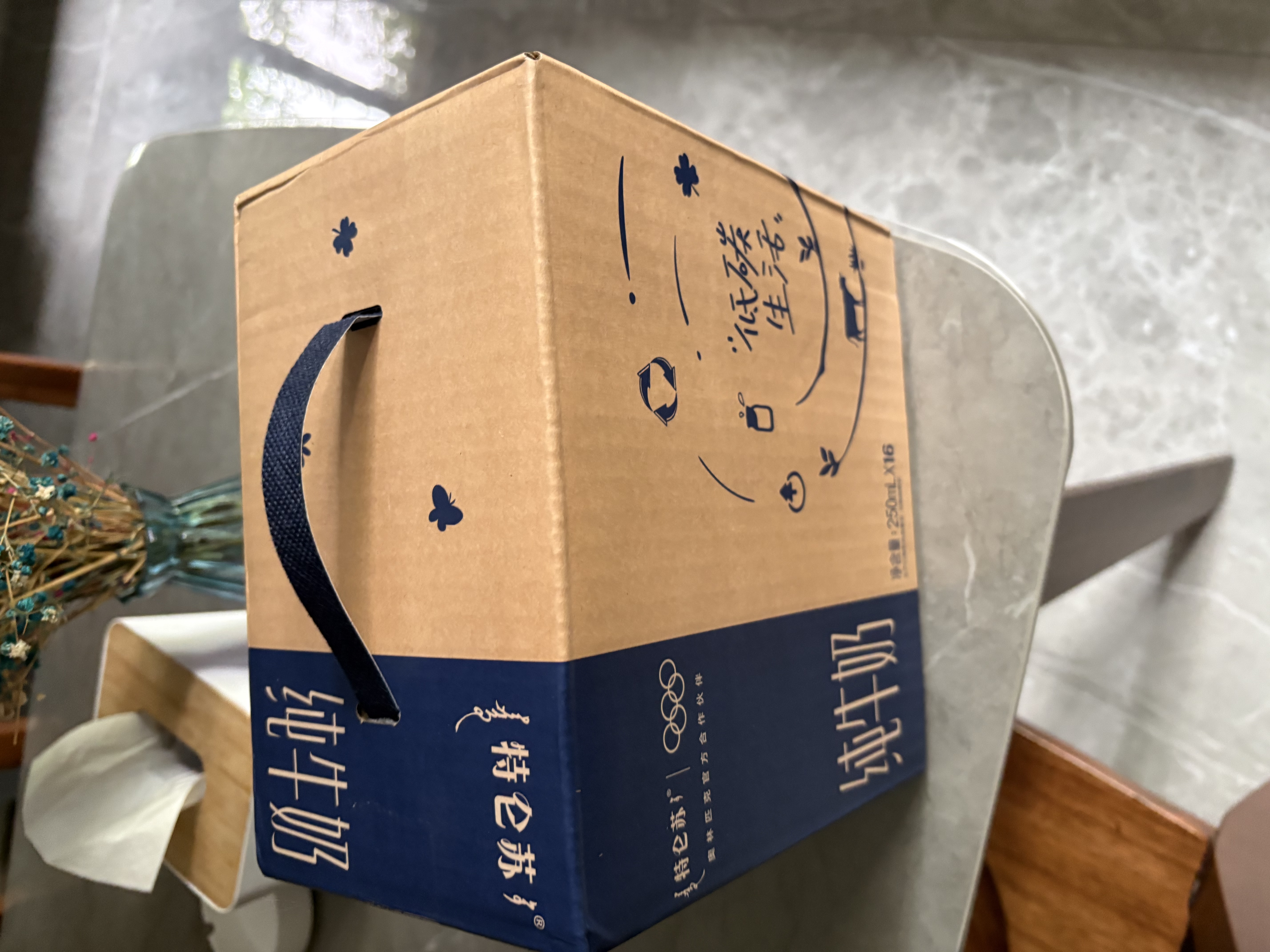蒙牛【新鲜日期】特仑苏纯牛奶250ml*16盒 3.6g蛋白 中秋礼盒 实拍图