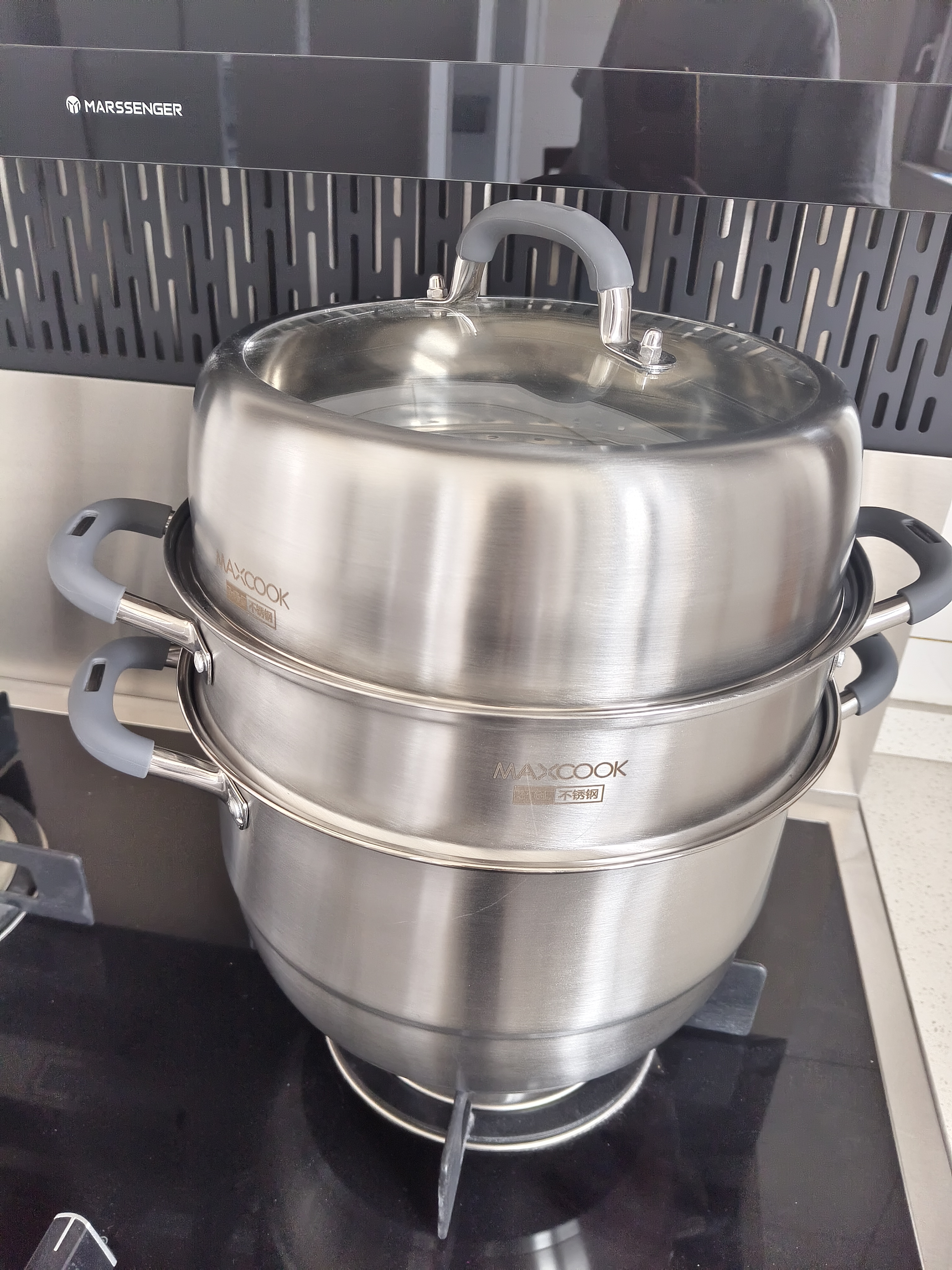 美厨（MAXCOOK）316L不锈钢蒸锅三层30cm家用复底蒸煮汤锅燃气灶电磁炉通用 实拍图
