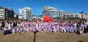 优和（UHOO）国庆小国旗手持小红旗手摇旗 小五星红旗杆帜 8号100面带杆14*21cm送贴纸 户外儿童手拿小旗子带杆 实拍图