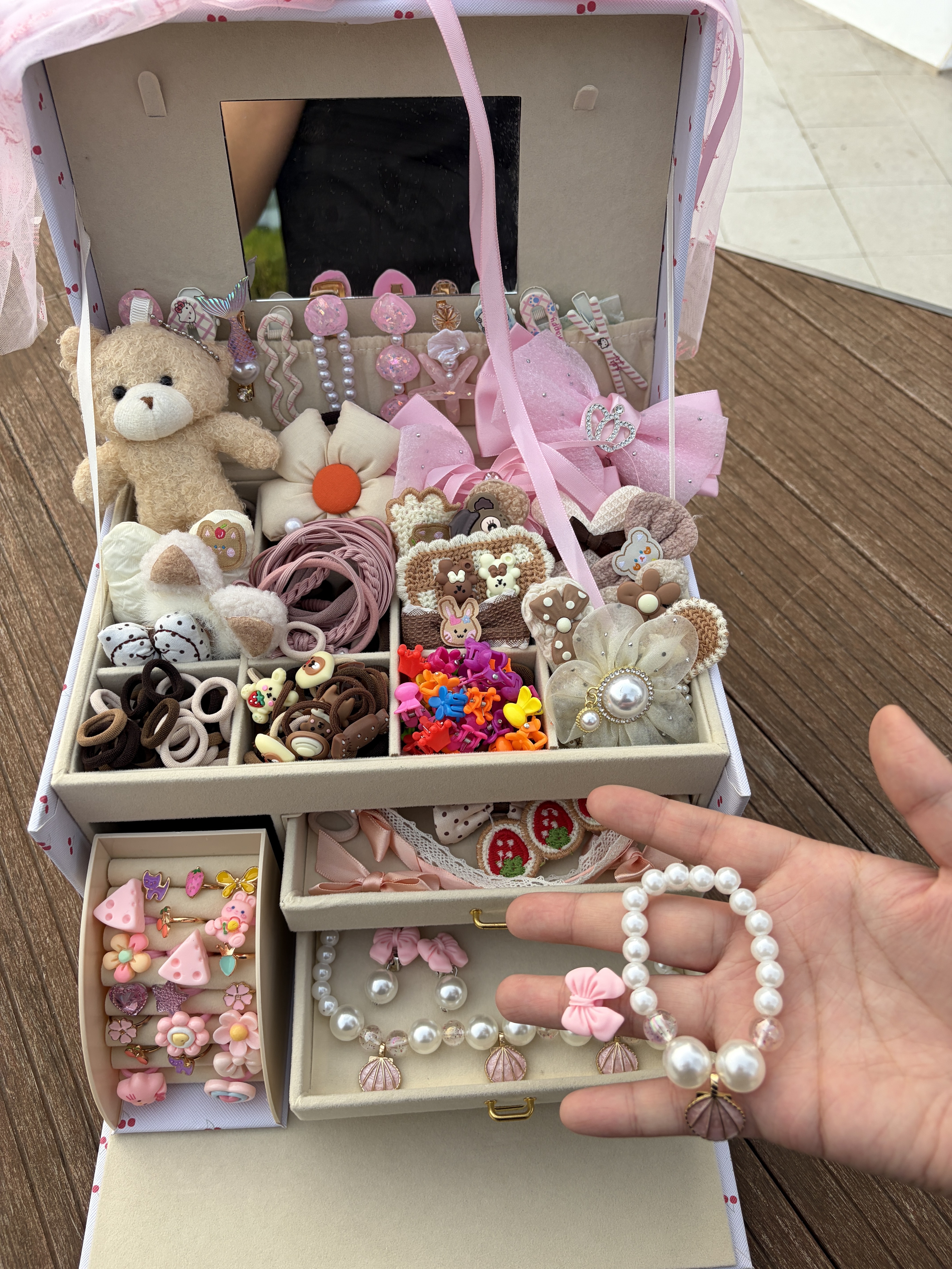 爸爸妈妈小女孩生日礼物玩具儿童女童发饰礼盒小姑娘发夹首饰盒套装高档 实拍图