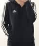 adidas休闲舒适三条纹立领夹克外套卫衣男装秋季阿迪达斯轻运动 黑色/白（推荐选大一码）   M 实拍图