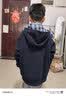 左西童装男童卫衣2026秋款外套连帽儿童开衫大童休闲上衣 藏青色 140 实拍图