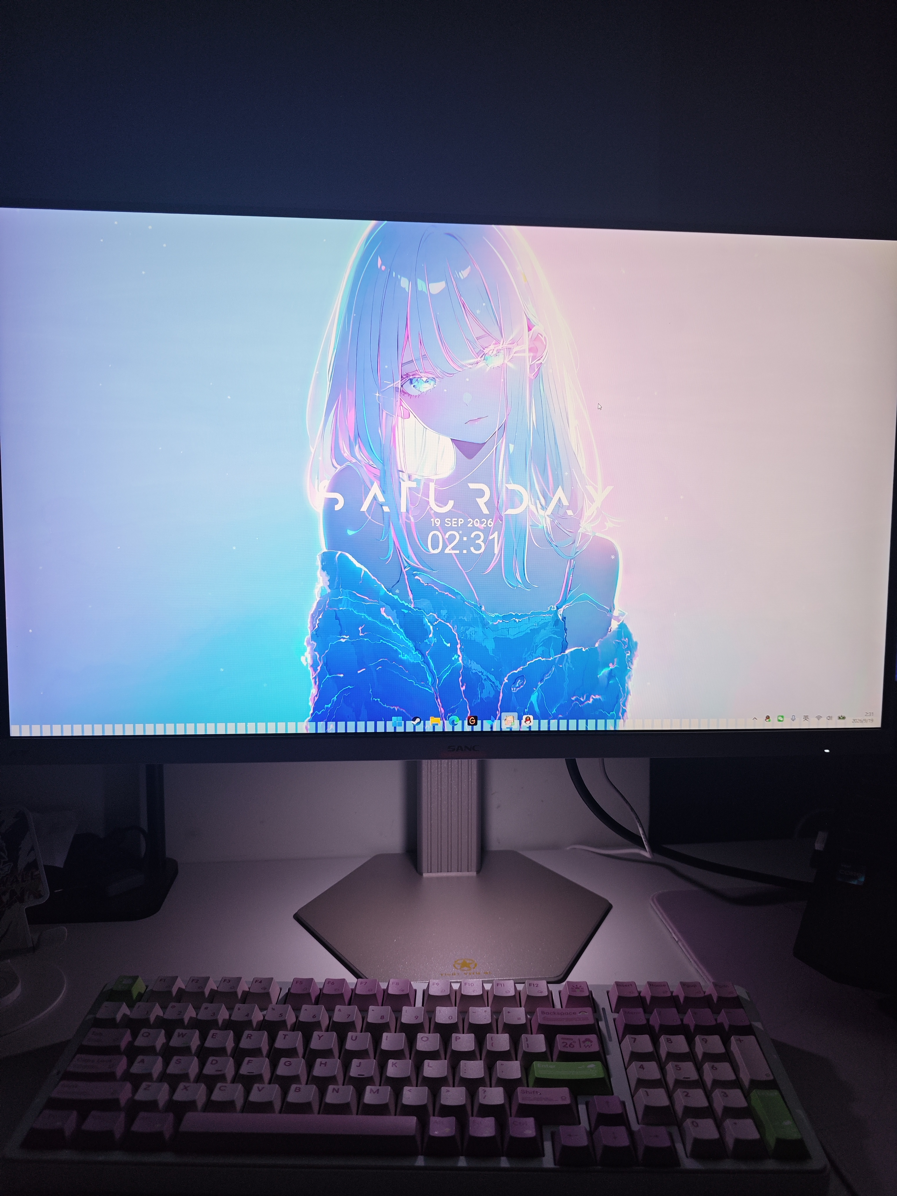 SANC盛色27英寸2K275Hz电竞显示器 FastIPS快速液晶 旋转升降 硬件低蓝光 DIY贴纸电脑屏幕 K7凯旋金 实拍图