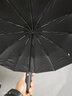 全品屋全自动商务黑胶折叠伞大号男女双人三折自动晴雨伞两用遮阳太阳伞 升级款十二骨-藏青（黑胶） 实拍图