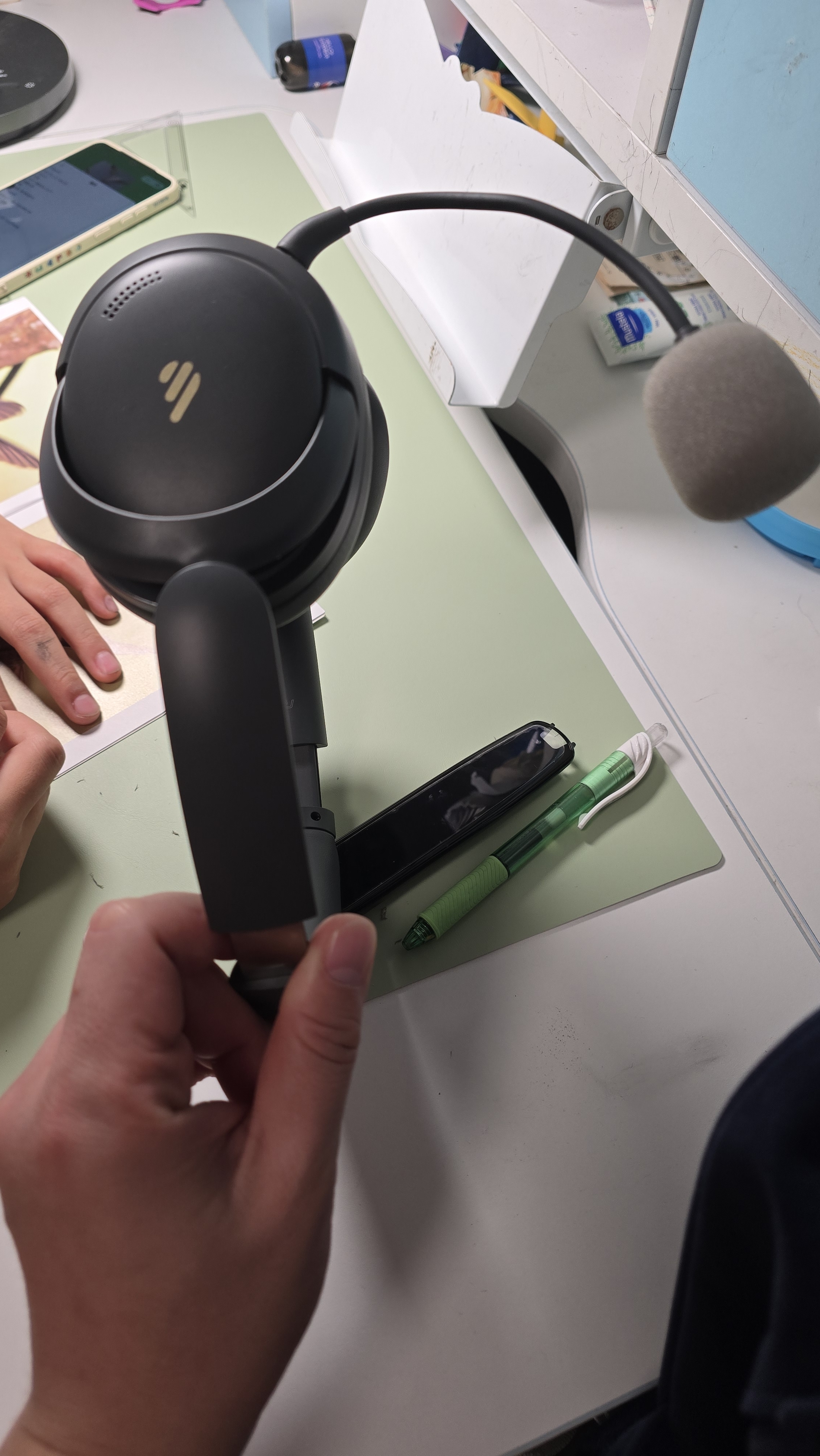 漫步者（EDIFIER）【2026年新品】K750W NC 头戴式降噪耳返蓝牙耳机 智能学习耳机 AI翻译 英语诵读背书神器 雅典灰 实拍图