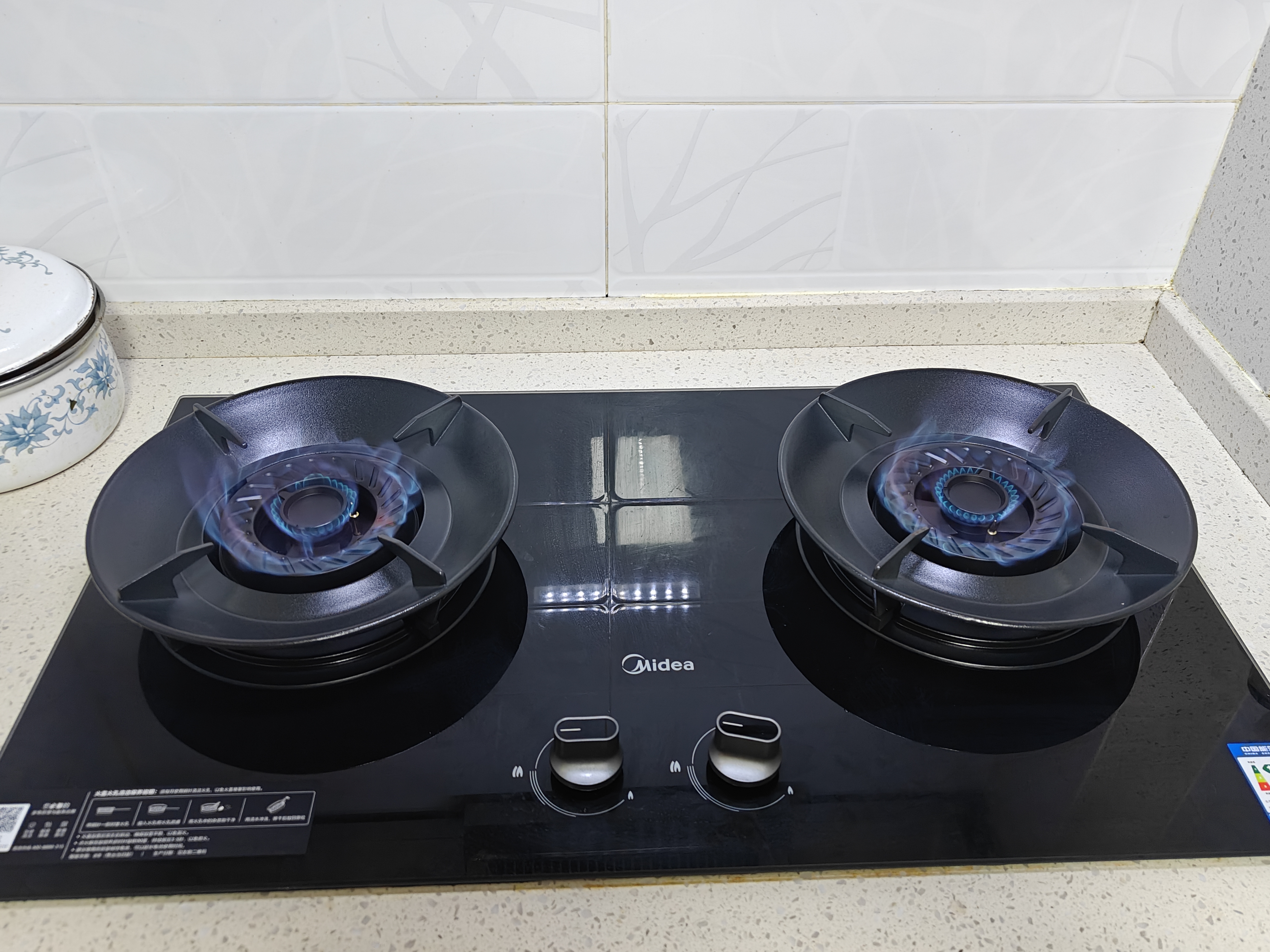 美的（Midea）【天然气】燃气灶 家用5.2kW猛火灶台嵌两用 70%热效率 可调节底盘 JZT-A5 实拍图