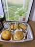 今万福304不锈钢餐盘饭盒分格 快餐盘学生餐盒 六格350g 洗碗机可用 实拍图