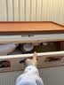 京东京造巨容双开翻盖箱 家用卧室中古风收纳箱可移动置物柜 米棕色 实拍图