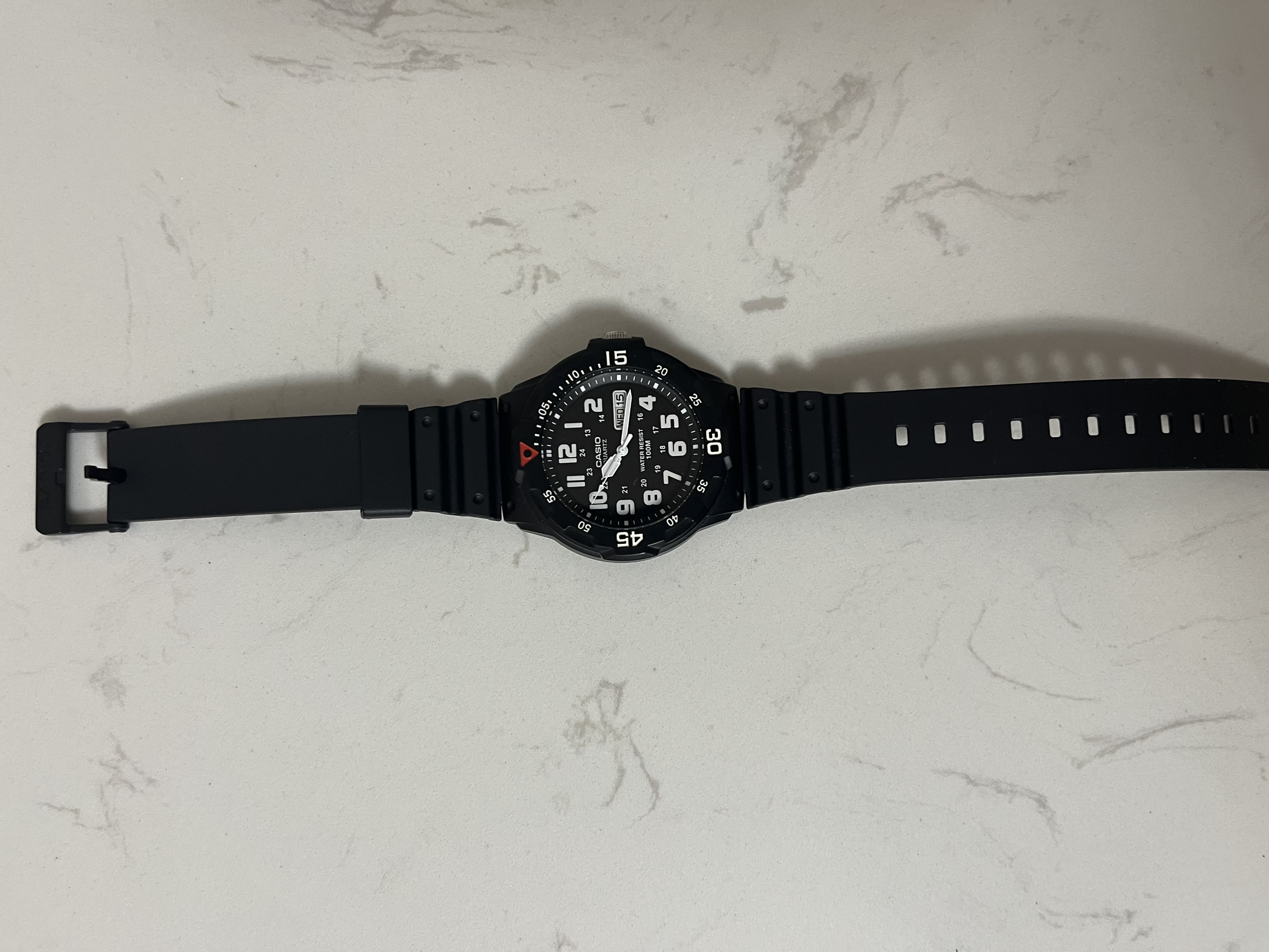 卡西欧（CASIO）手表男指针日历运动防水儿童学生考试可用男女石英表MRW-200H-1B 实拍图