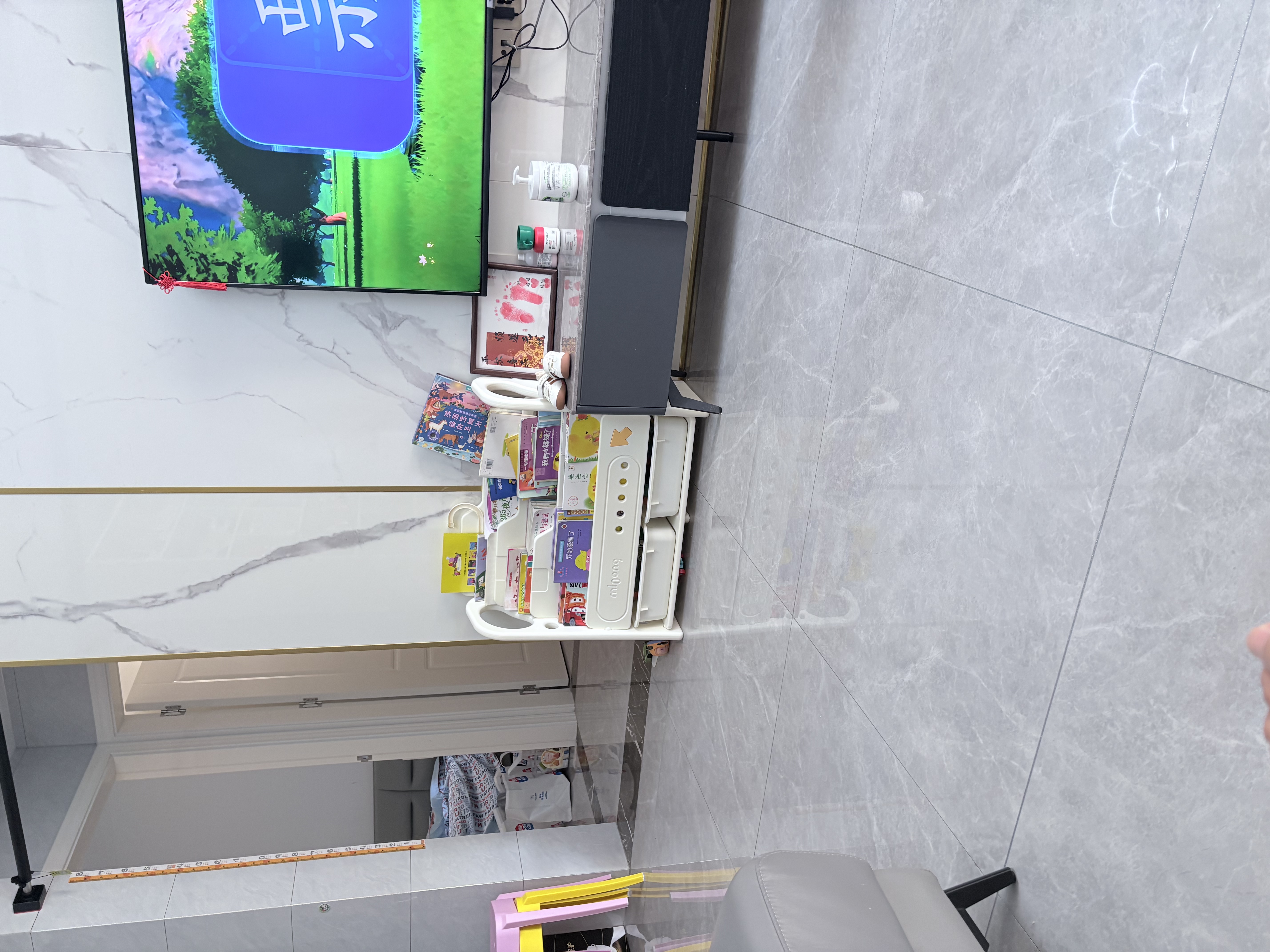 曼龙游戏围栏儿童绘本书架文件夹宝宝玩具收纳架储物二合一小学生书柜 实拍图