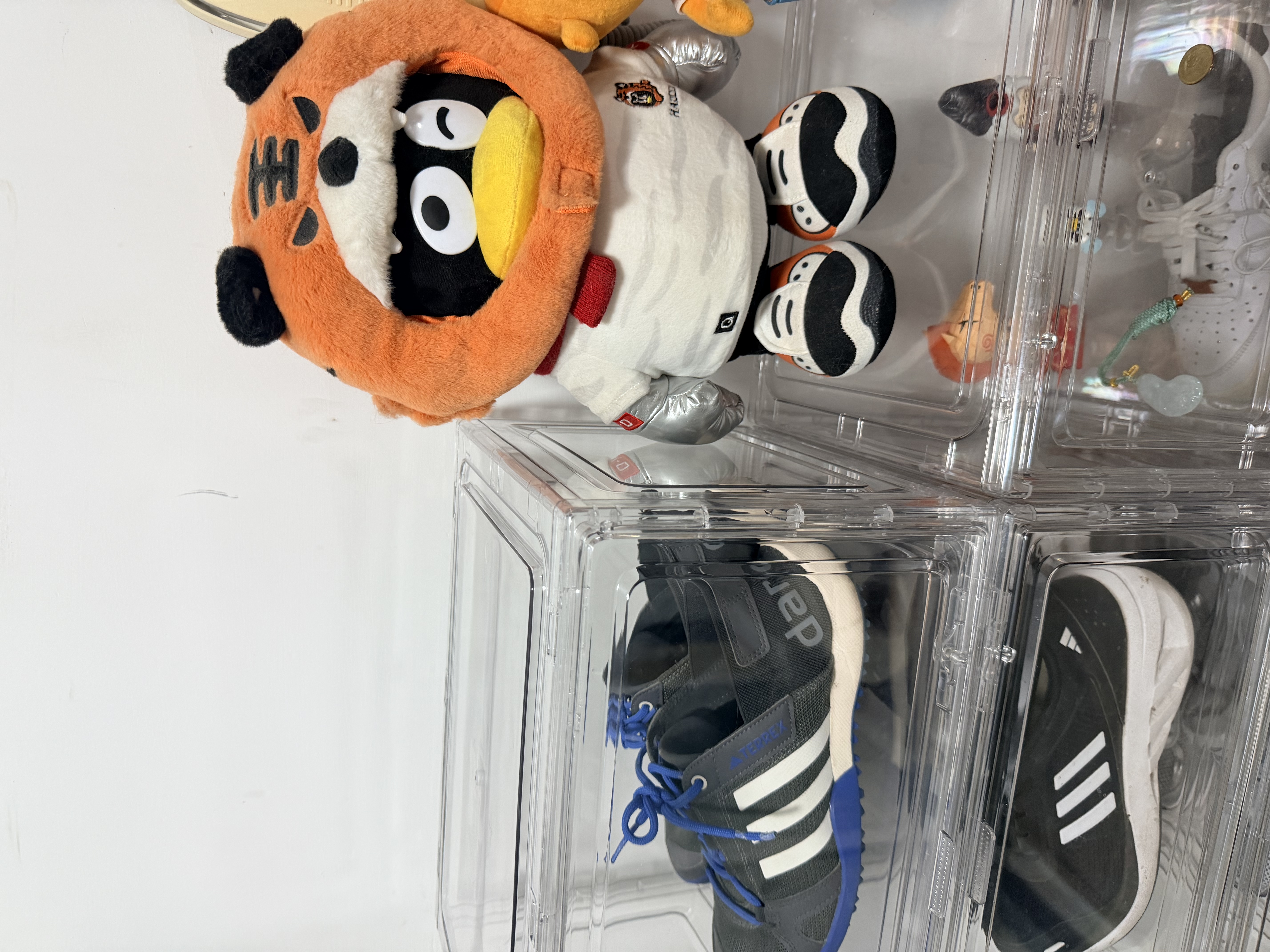 欧曼蒂（OMANTI）鞋盒亚克力鞋柜防尘防潮AJ高帮鞋磁吸侧开门手办收藏展示鞋盒收纳 磁吸侧开透明鞋盒【1个】 实拍图