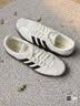 adidas「T头鞋」VL COURT CLASSIC板鞋德训鞋男女阿迪达斯轻运动   汉玉白/黑色/树脂黄   36.5 实拍图