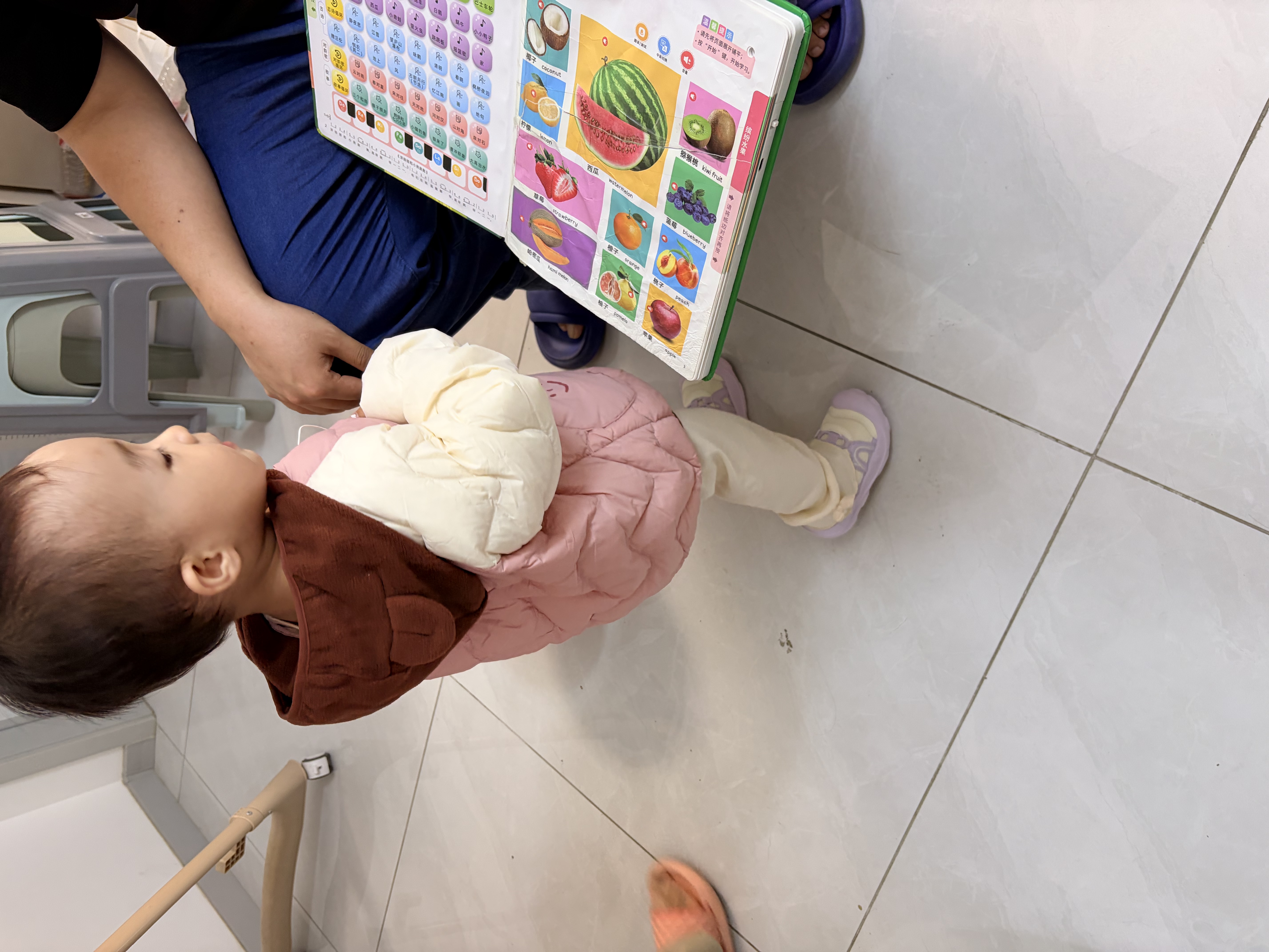 迷你巴拉（minibala）【三防】男童女童轻暖羽绒服儿童萌趣造型冬连帽儿童外套秋冬新款 粉红60033 【白鸭绒-1000+清洁度】 100 【40g】 实拍图