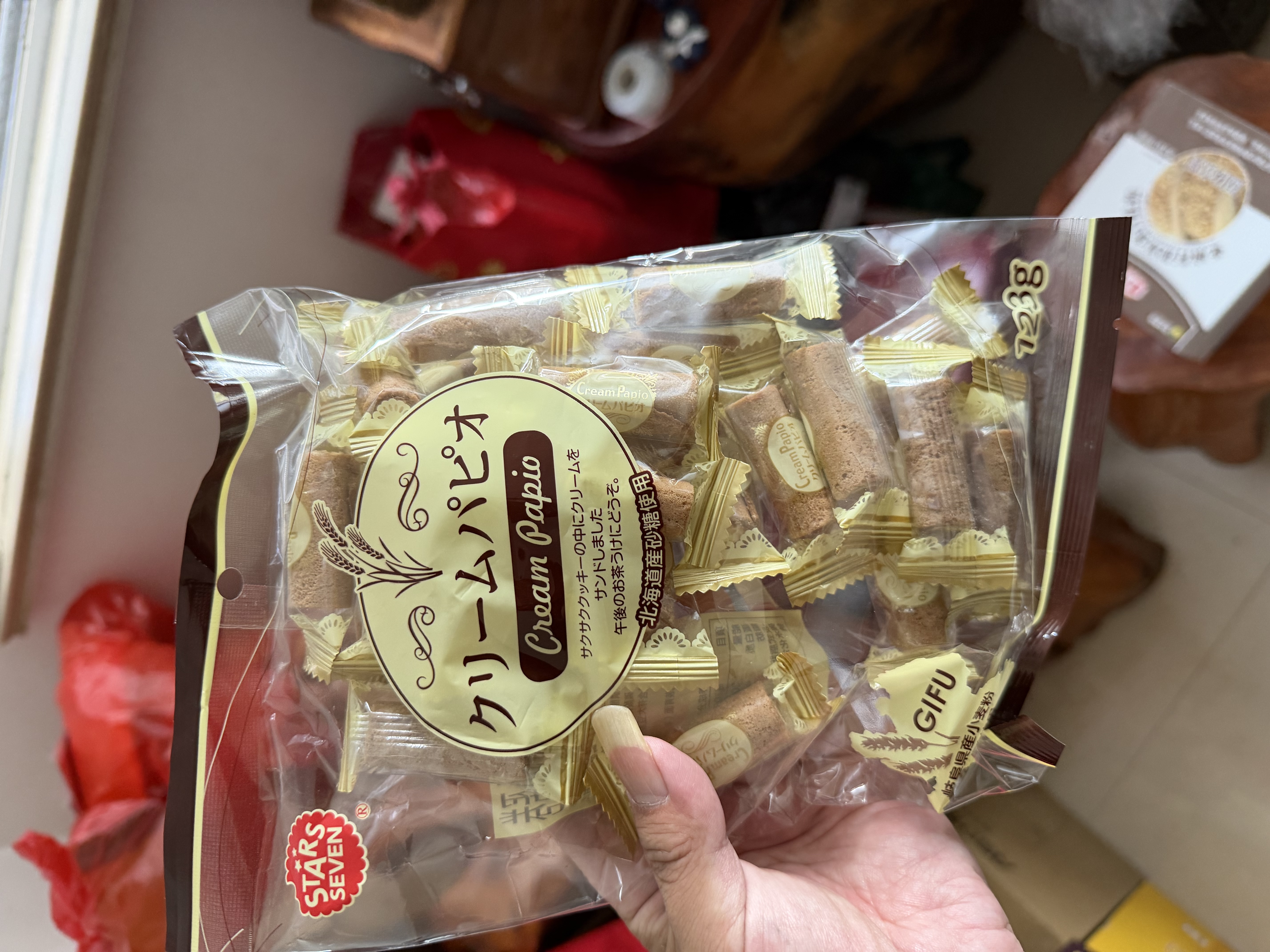 星七日本进口奶油夹心脆皮小蛋卷123g办公下午茶即食独立装休闲零食 实拍图