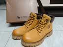 骆驼（CAMEL）王俊凯同款铠甲马丁靴高帮户外工装大黄靴男 GE122W7757T 金黄 43 实拍图