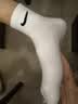 耐克（NIKE）正品NIKE耐克袜子纯棉男女跑步运动篮球袜中长筒四季款透气毛巾底 【四季款】【3双白色】【中筒款】 L码（42-46鞋码） 实拍图