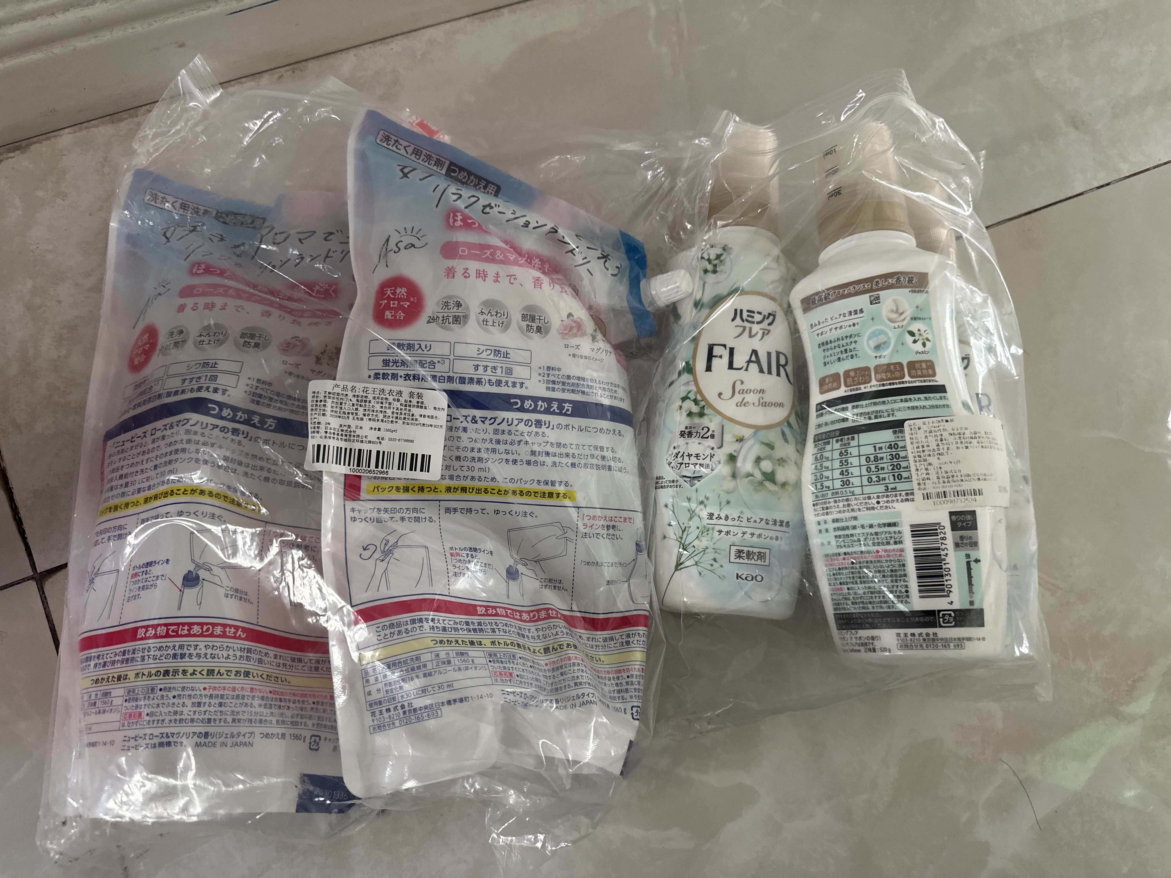 花王（KAO）洗衣液套装3.12kg 玫瑰香氛 柔顺护衣补充装 持久留香 洁净护色 实拍图